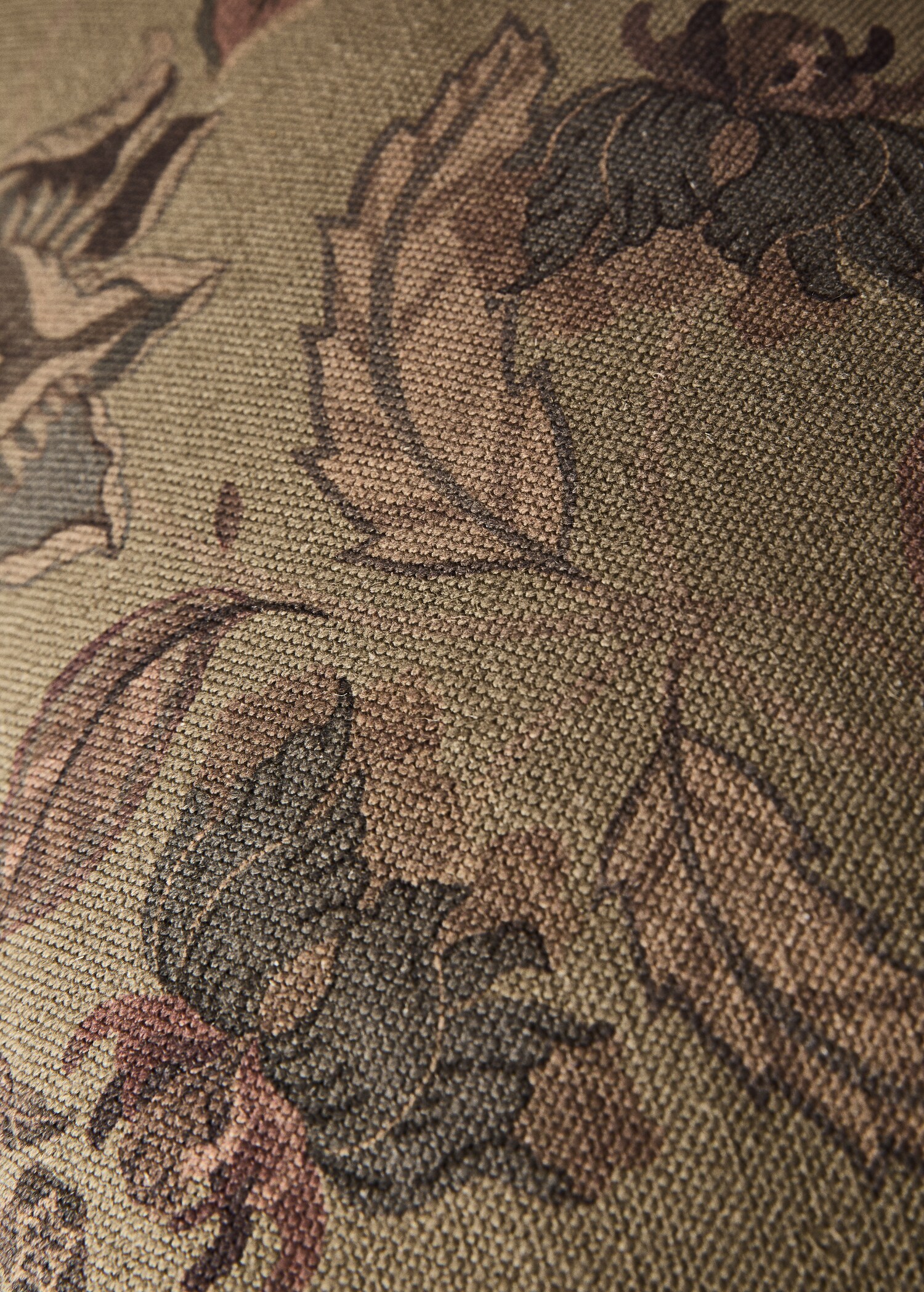 Λινή μαξιλαροθήκη με φλοράλ σχέδιο 40x60 εκ - Λεπτομέρεια του προϊόντος 2