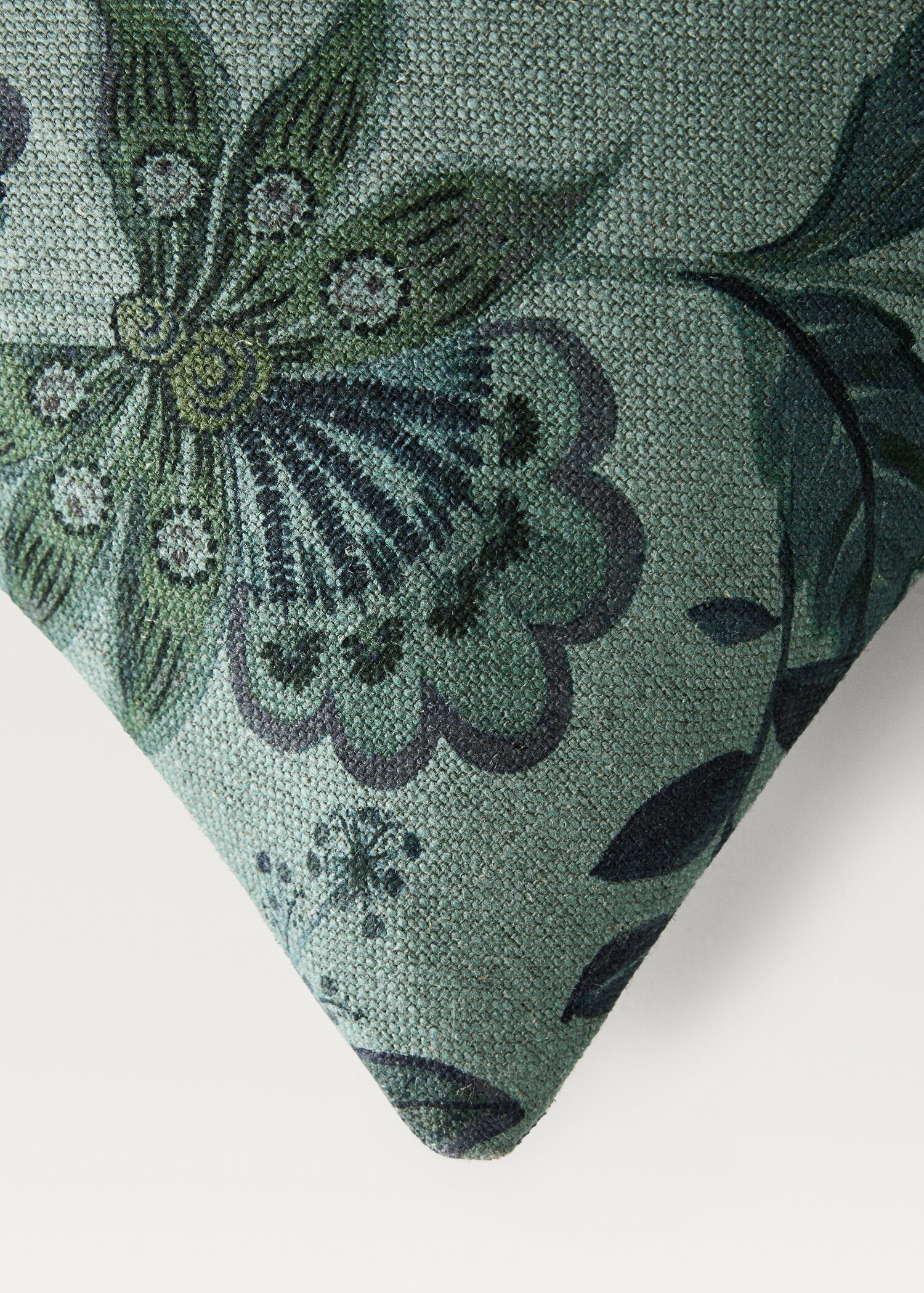 Λινή μαξιλαροθήκη με φλοράλ σχέδιο 40x60 εκ - Λεπτομέρεια του προϊόντος 2