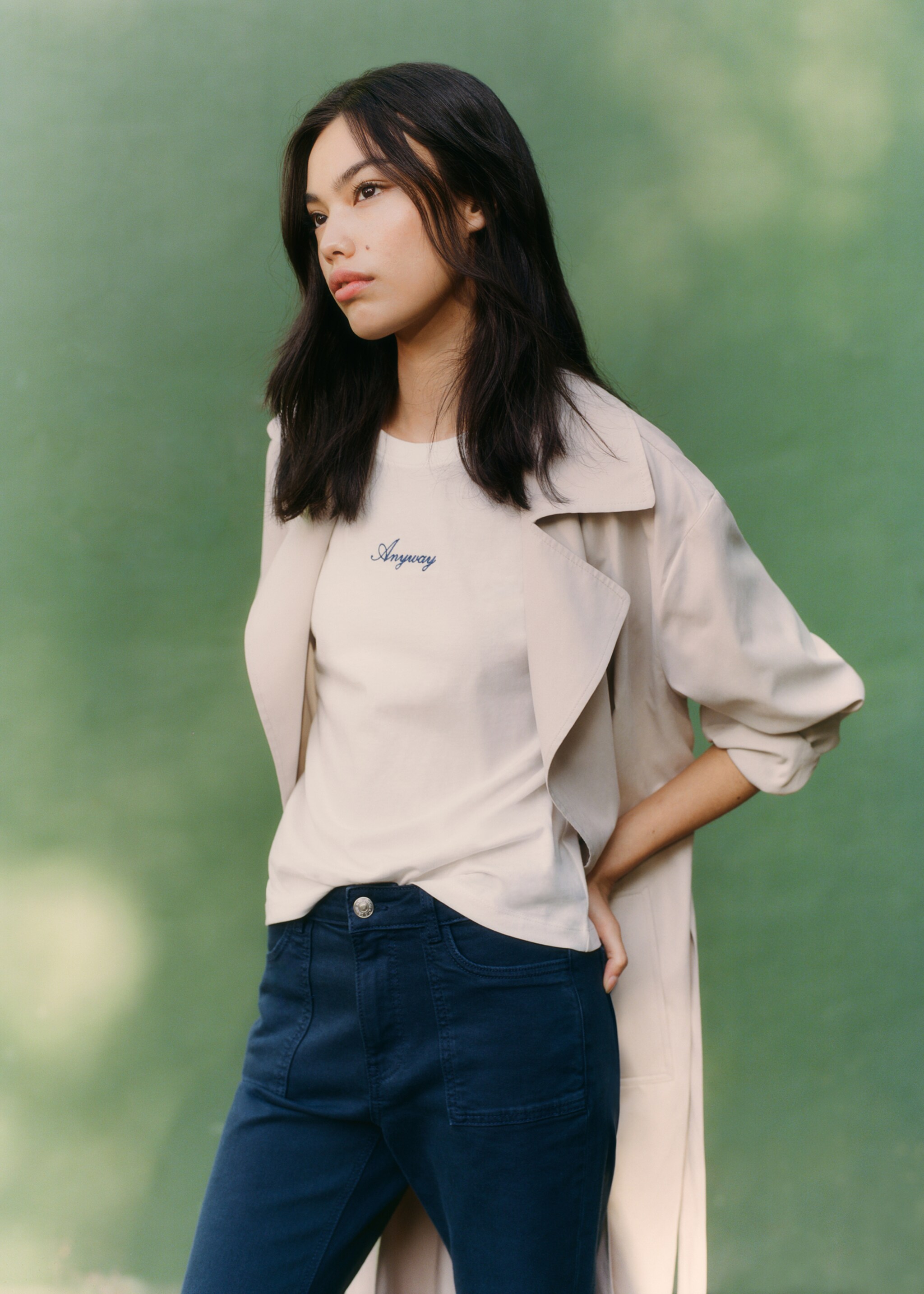 Camiseta algodón mensaje - Detalle del artículo 5, Blanco roto. Ref: 87002542-00.