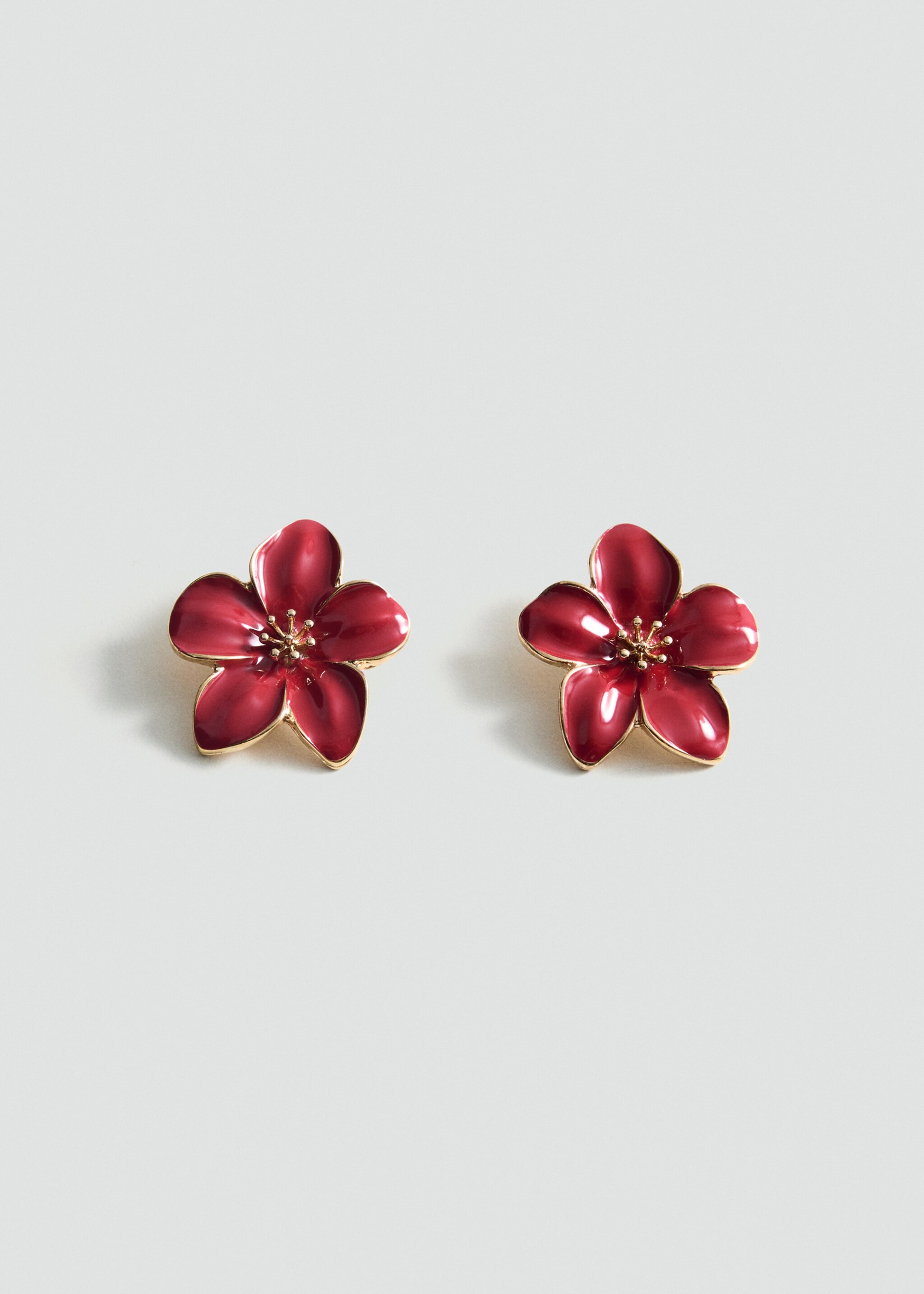 Boucles d'oreilles fleurs - Article sans modèle, Rouge. Ref: 87002552-00.