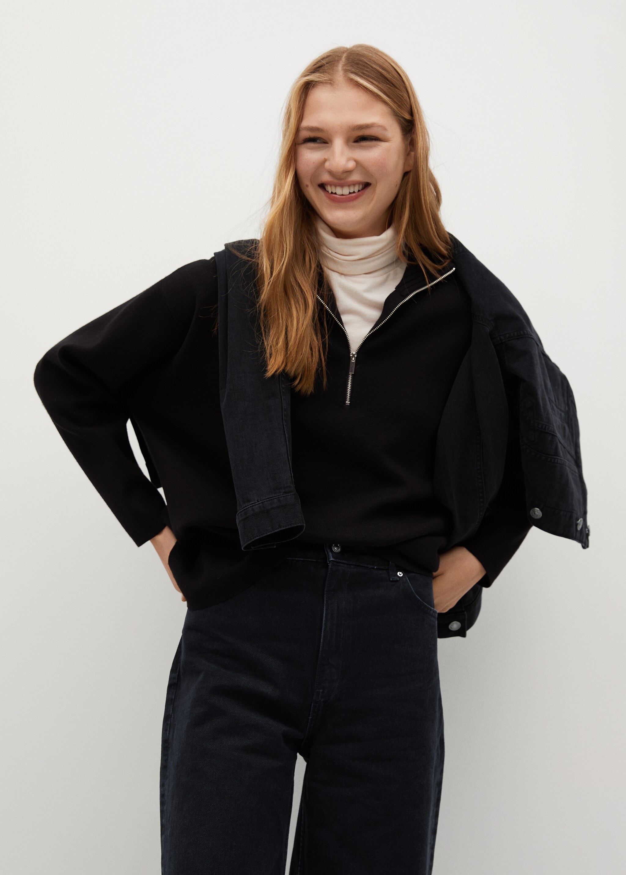 Jeans culotte high waist - Medium plane