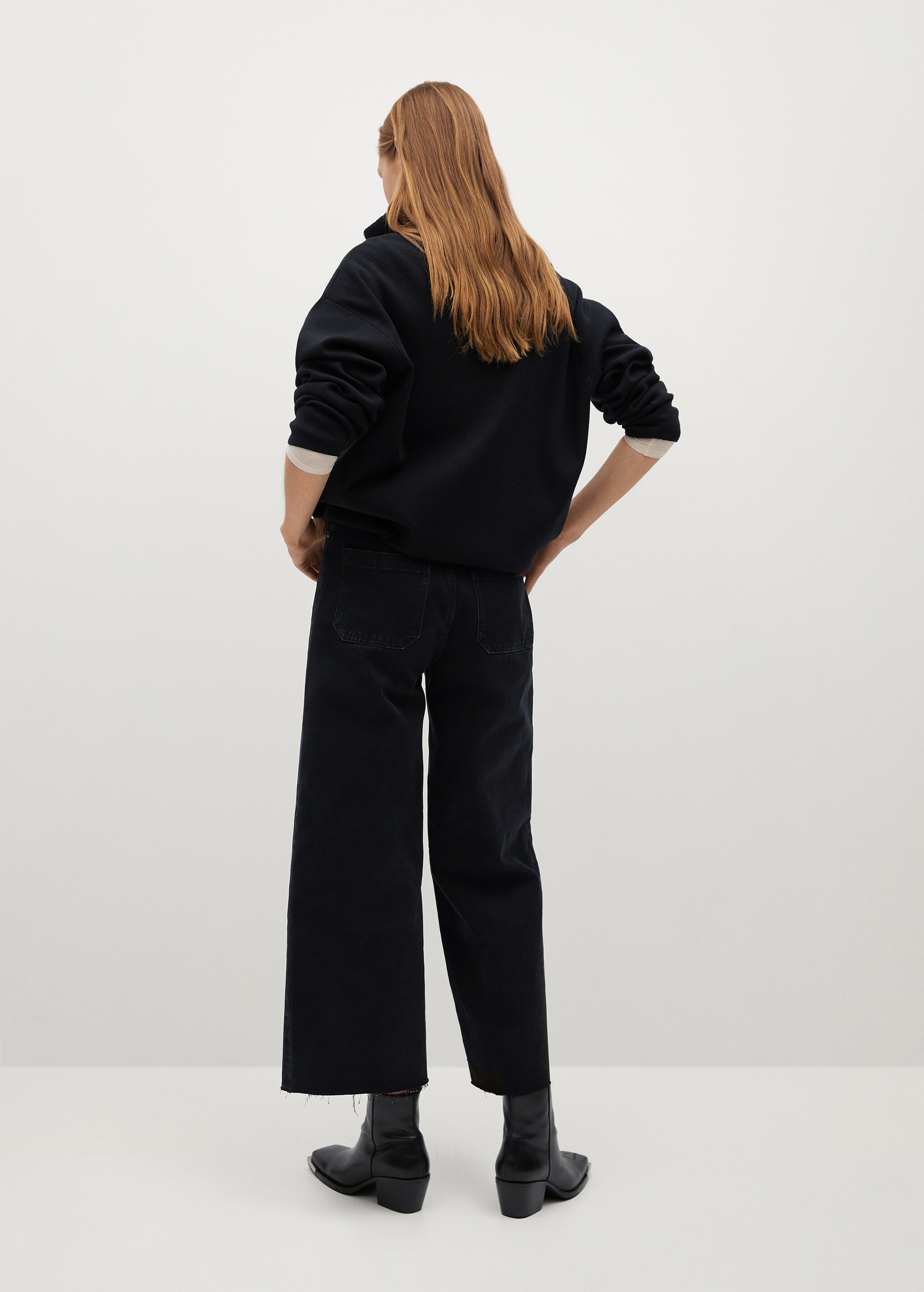Jeans culotte high waist - Reverse of the article