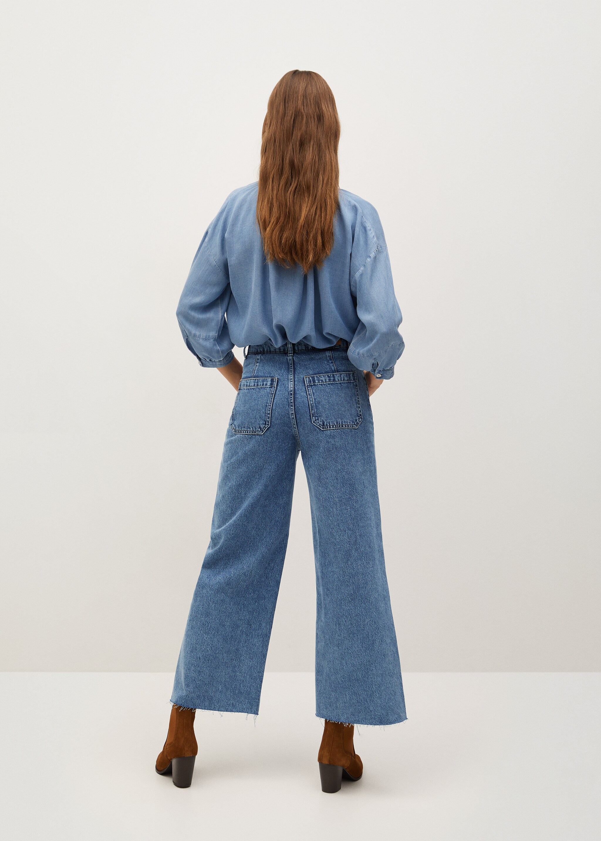 Jeans culotte high waist - Reverse of the article