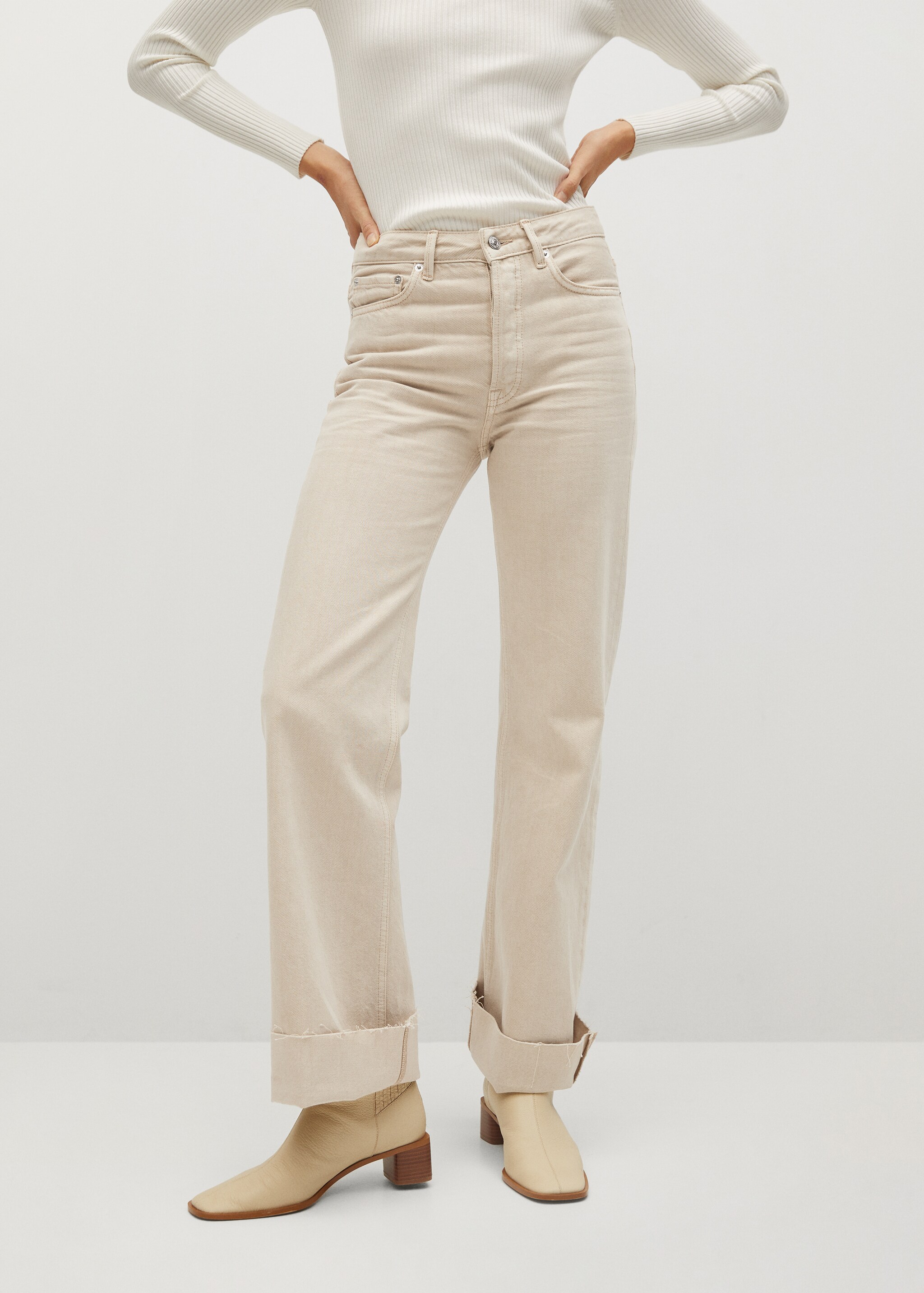 High-waist wideleg jeans - Medium plane