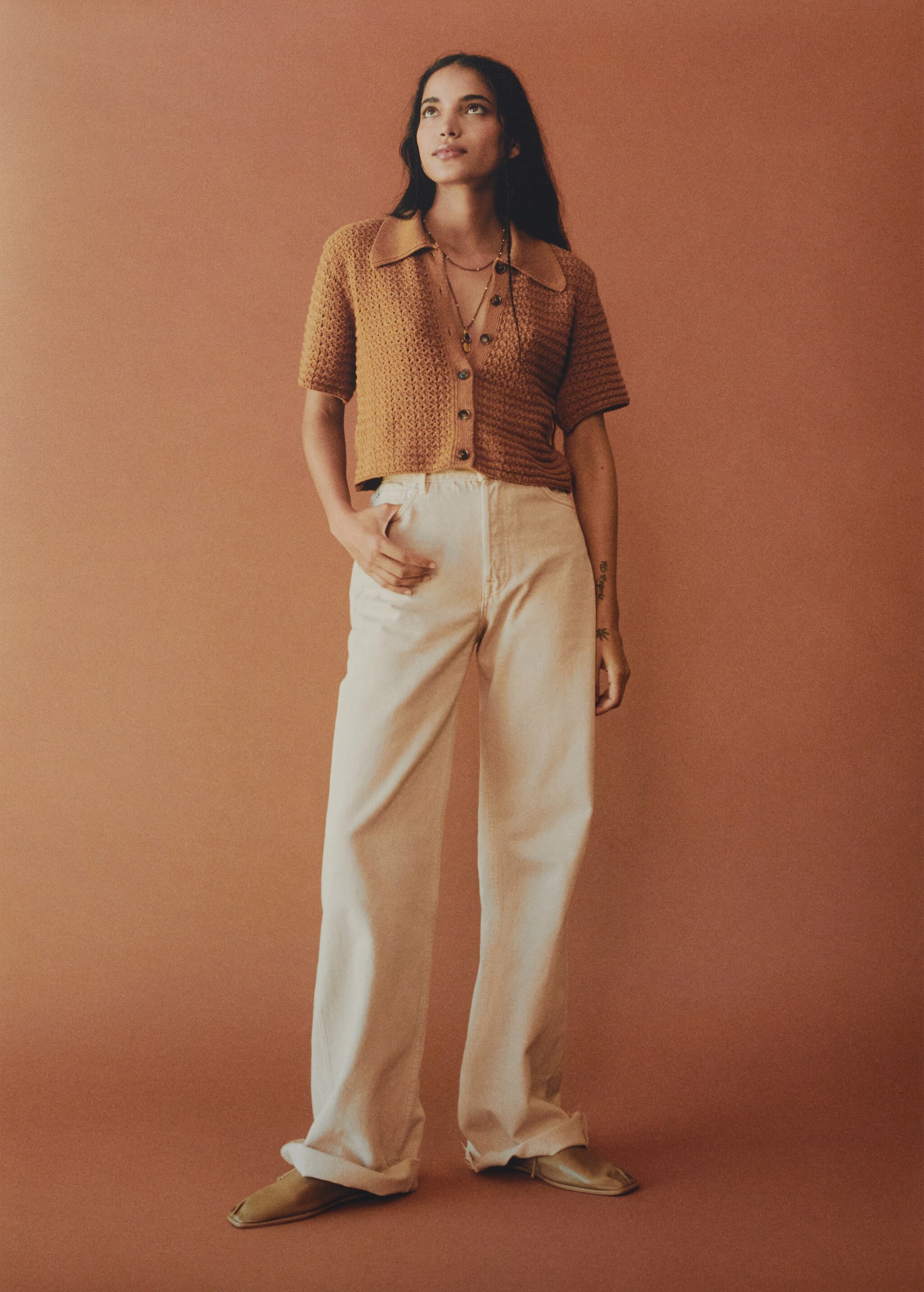 High-waist wideleg jeans - Details of the article 5