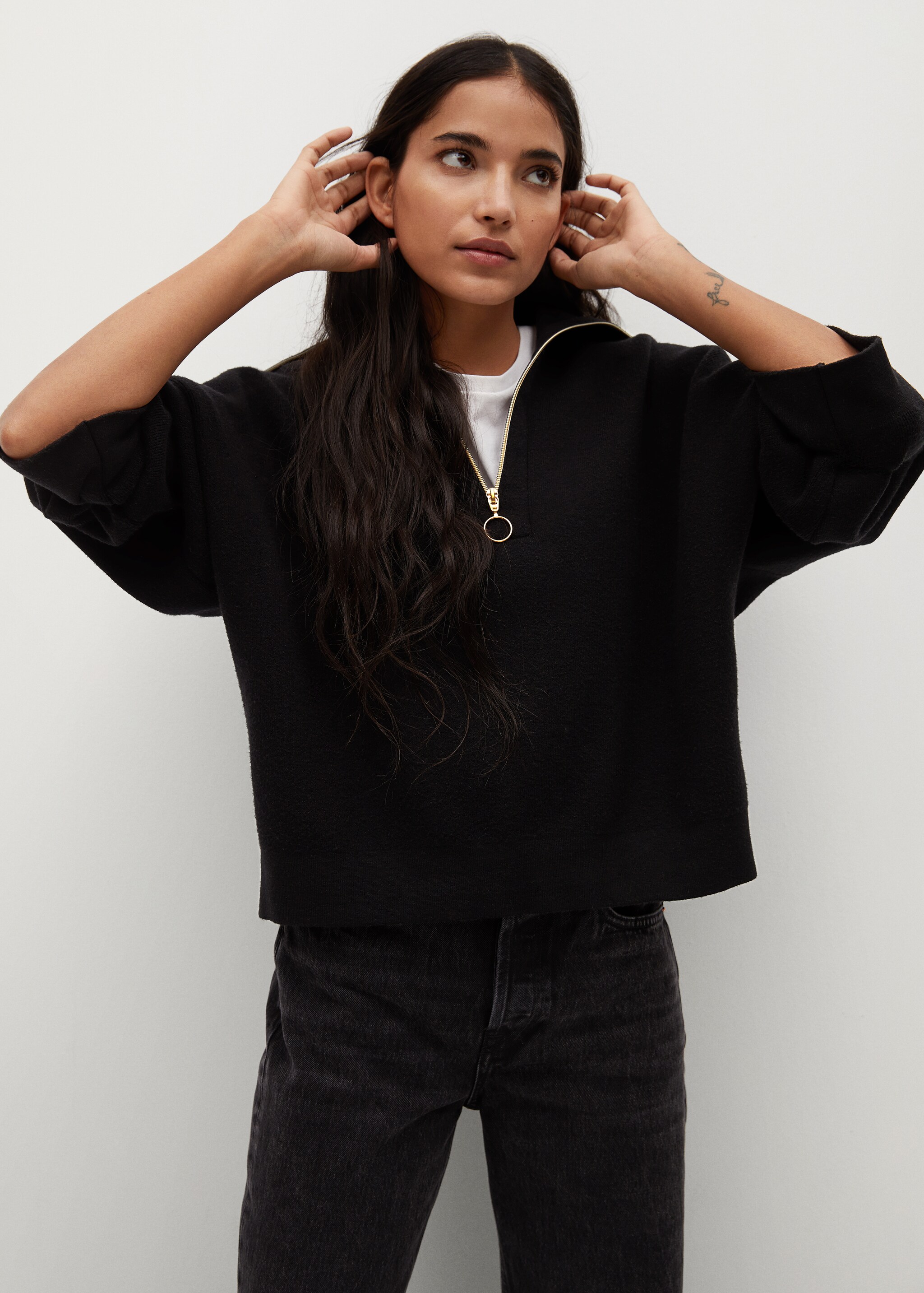 High-waist wideleg jeans - Details of the article 2
