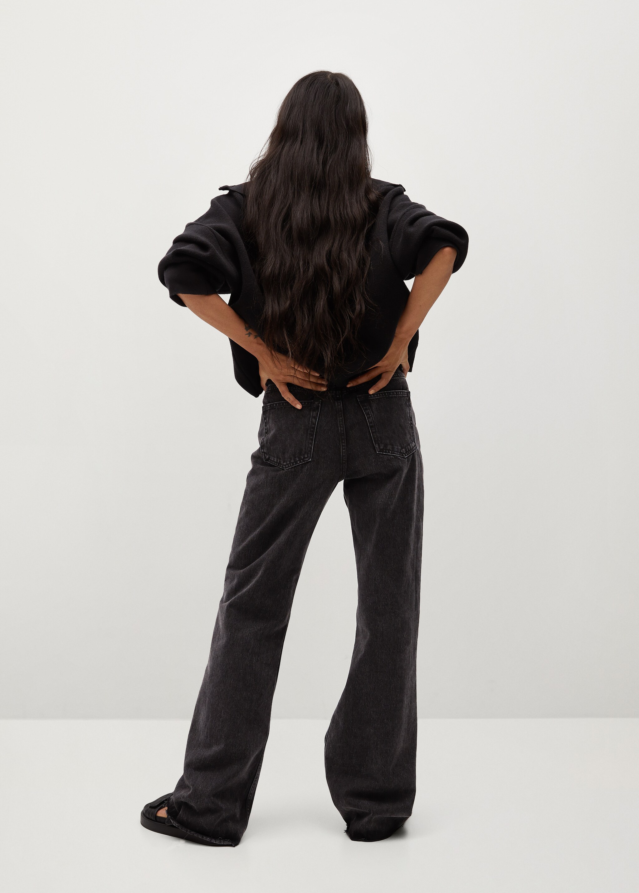 High-waist wideleg jeans - Reverse of the article