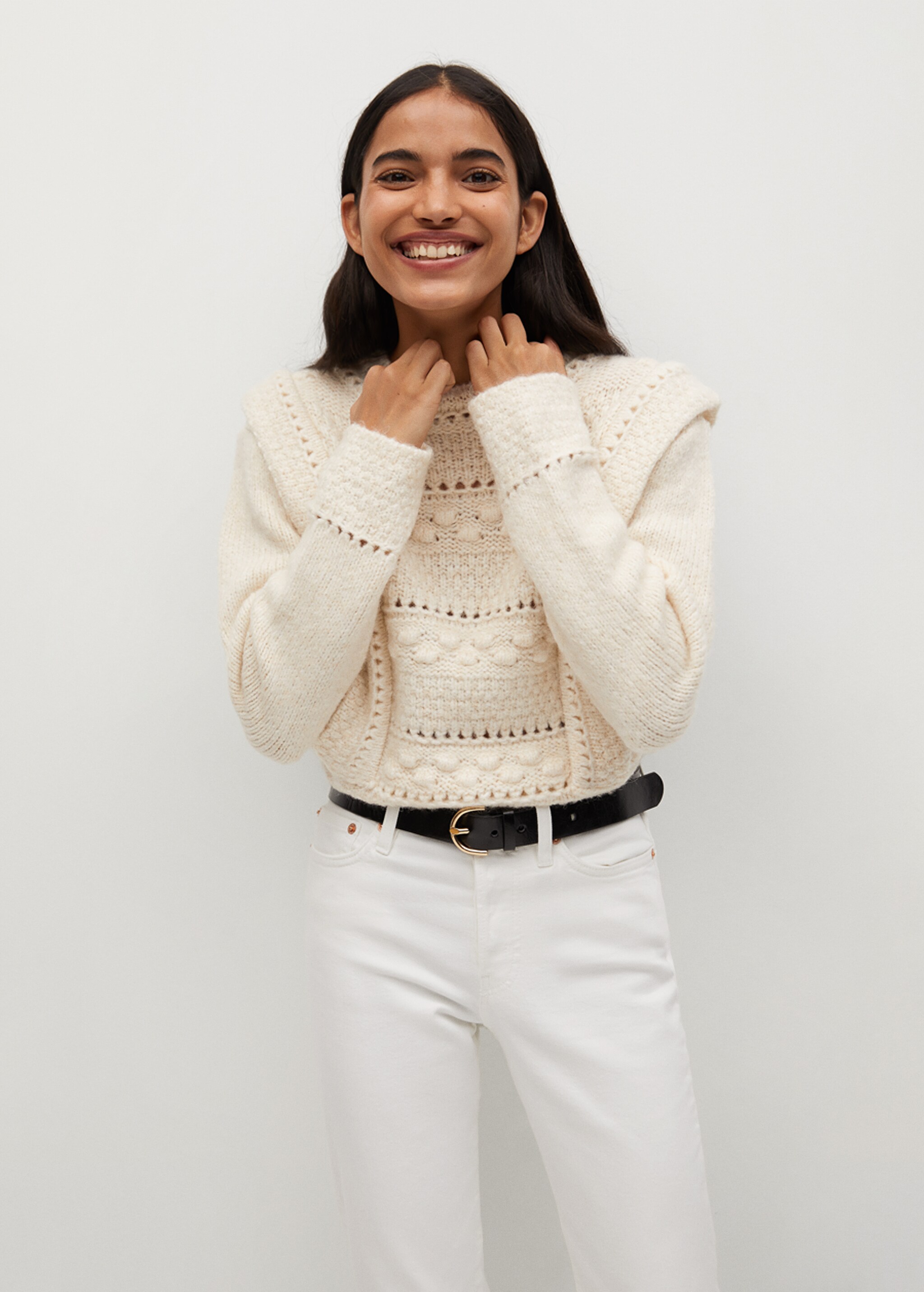Ankle-length straight-fit jeans - Details of the article 1