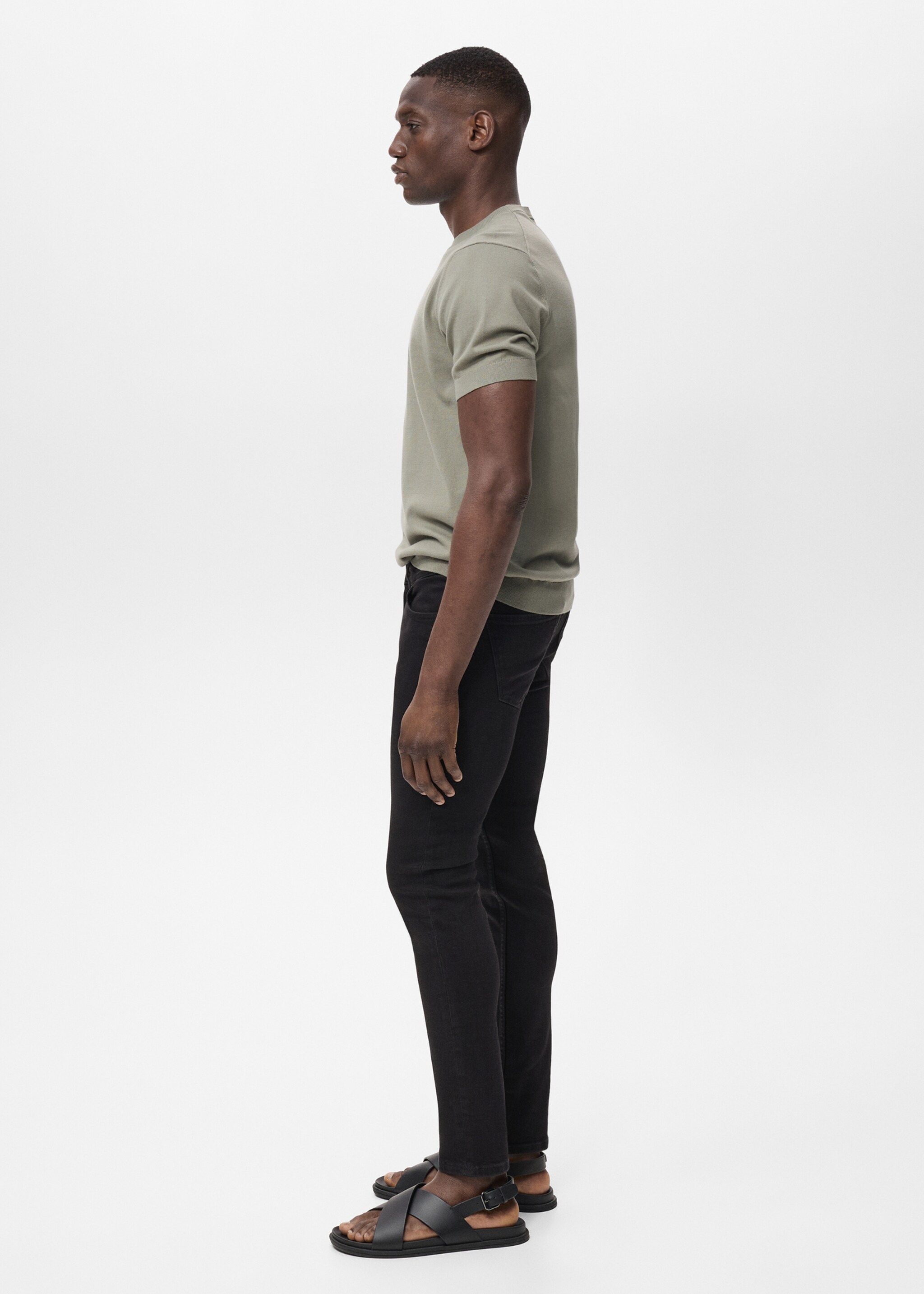 Jude skinny-fit jeans - Details of the article 6, Black denim. Ref: 87002895-00.