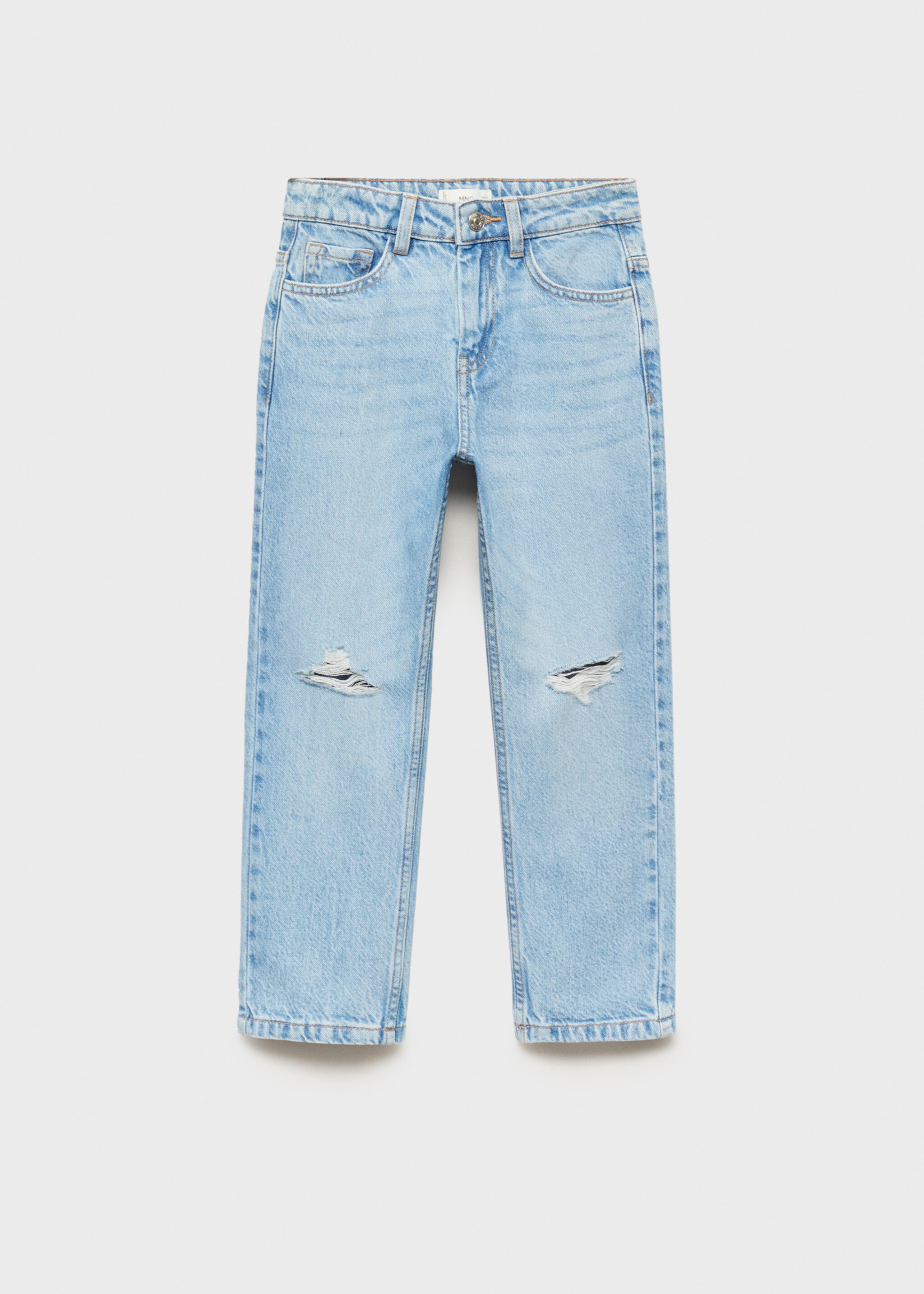 Decorative ripped jeans - Article without model, Medium Blue. Ref: 87002900-00.