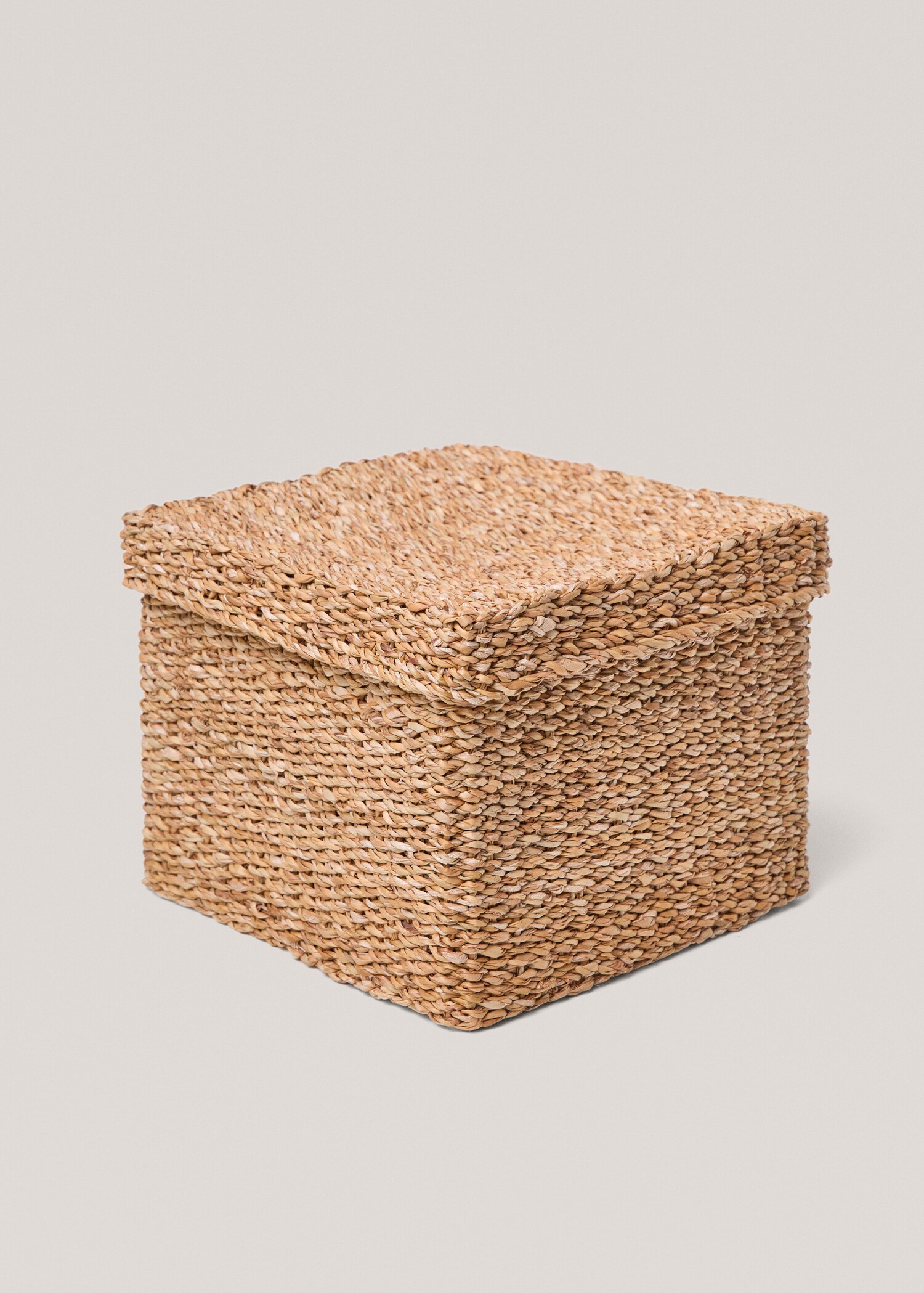 Large square seagrass basket with lid - Details of the article 1
