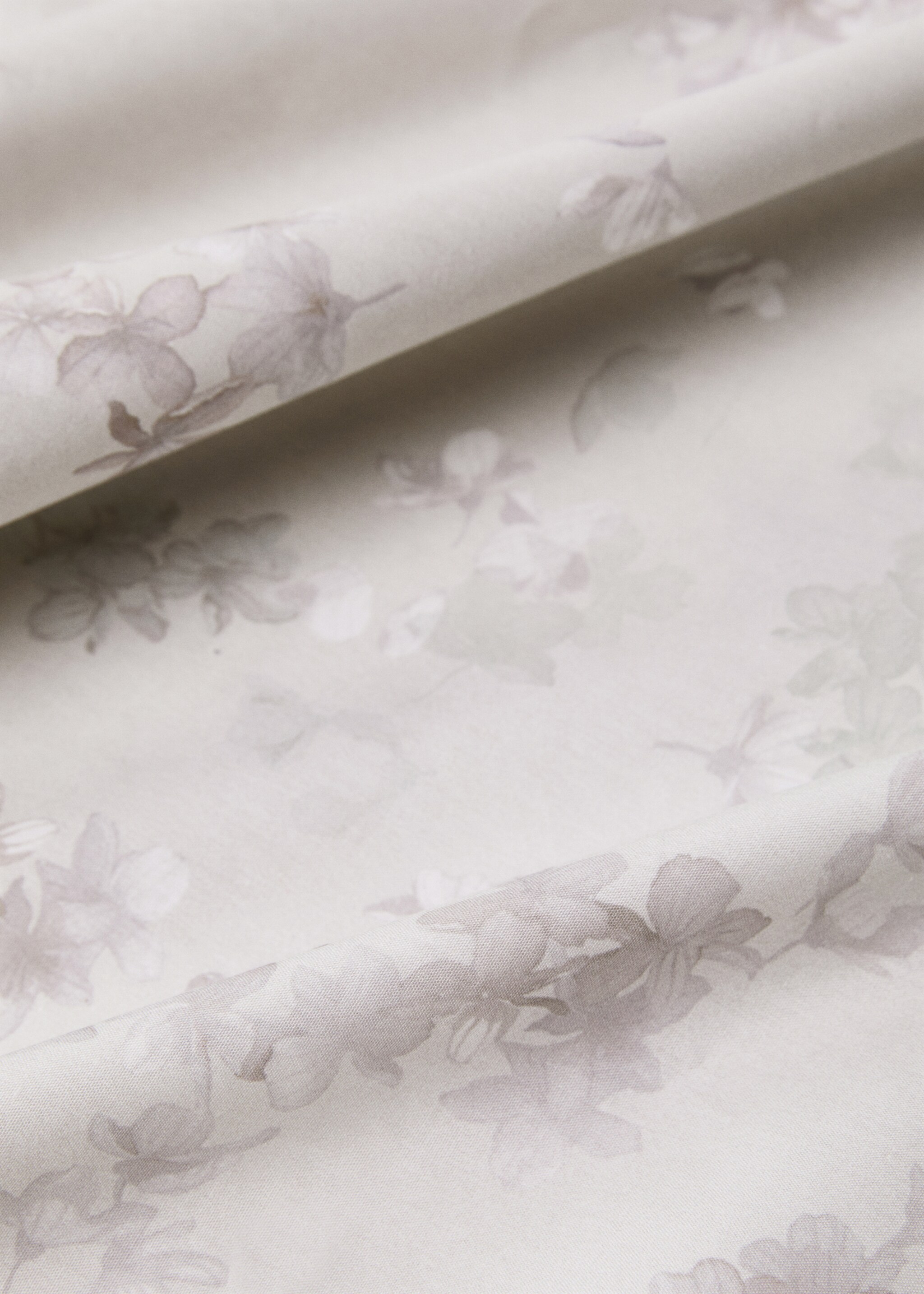 Percale cotton romantic floral-print duvet cover King bed - Details of the article 1, Forest Green. Ref: 87002936-00.