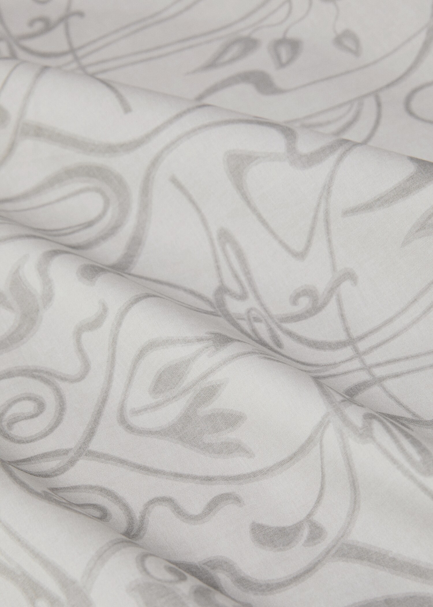 Percale cotton duvet cover with ornamental print Single bed - Details of the article 1