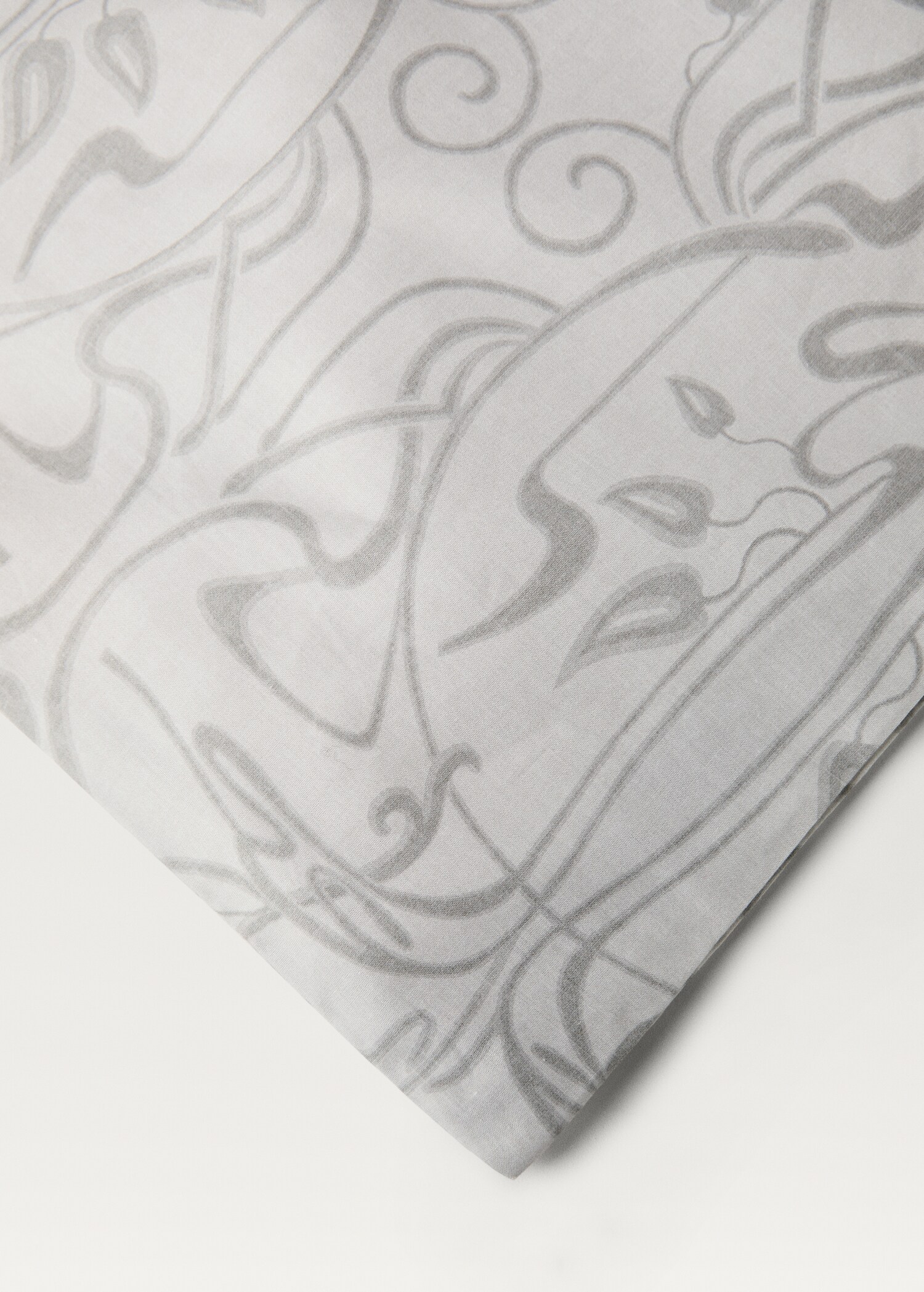Percale cotton duvet cover with ornamental print King bed - Details of the article 2