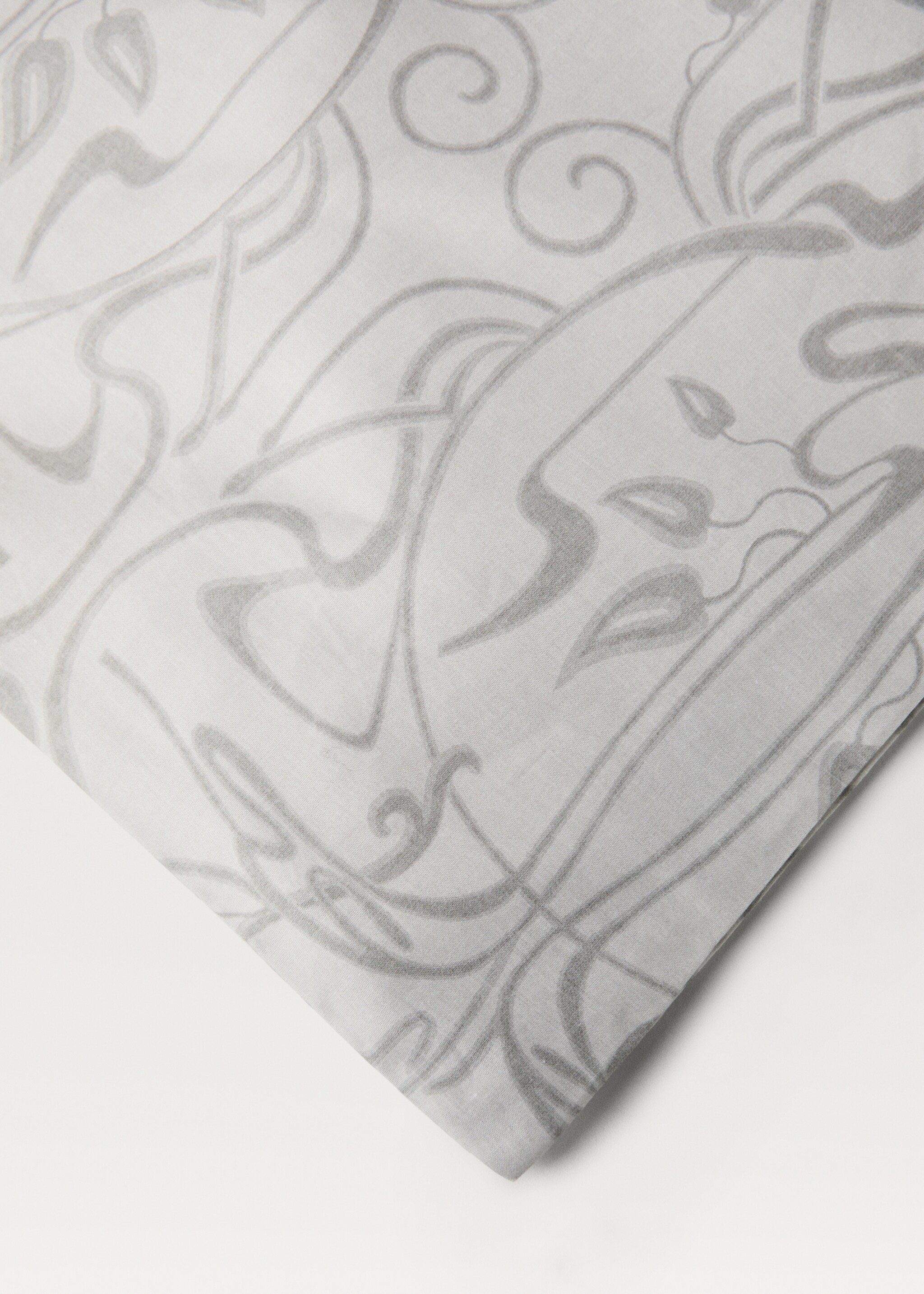 Funda nórdica algodón percal estampado ornamental cama 180/200 cm - Detalle del artículo 2, Gris claro/pastel. Ref: 87002945-00.