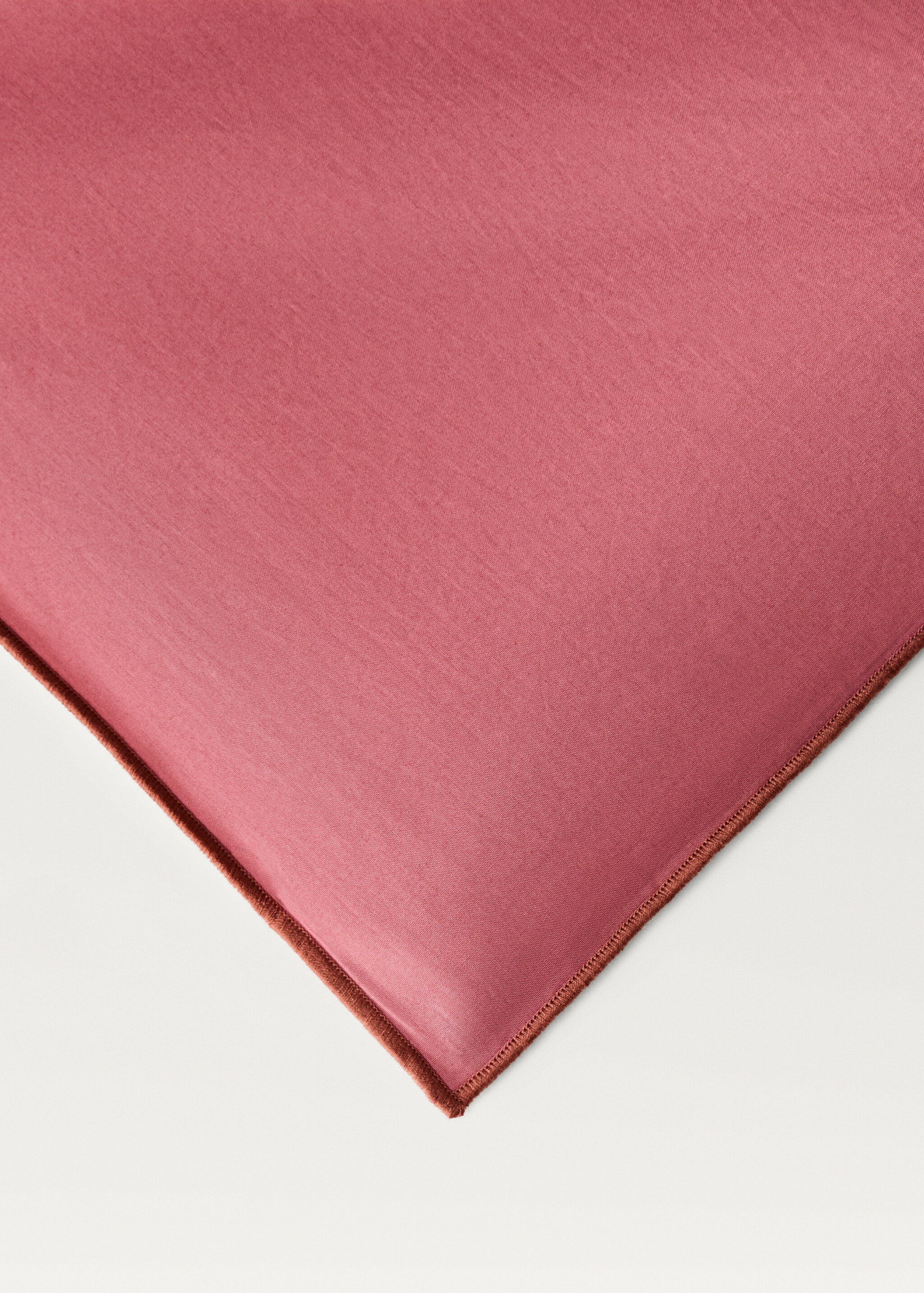 Reversible percale cotton duvet cover Single bed - Details of the article 3, Pink. Ref: 87002962-00.