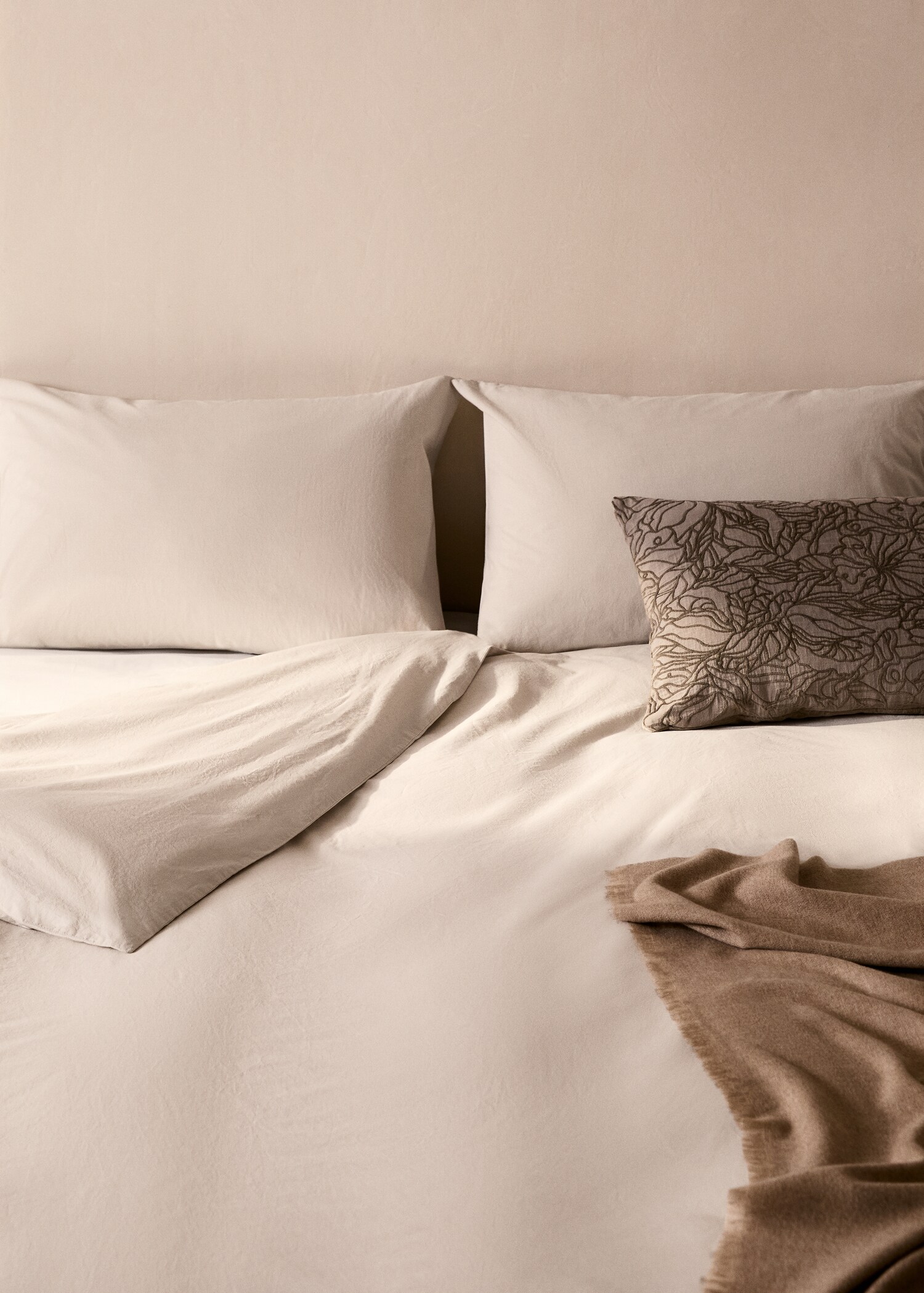 Washed-cotton duvet cover Superking bed - Details of the article 7