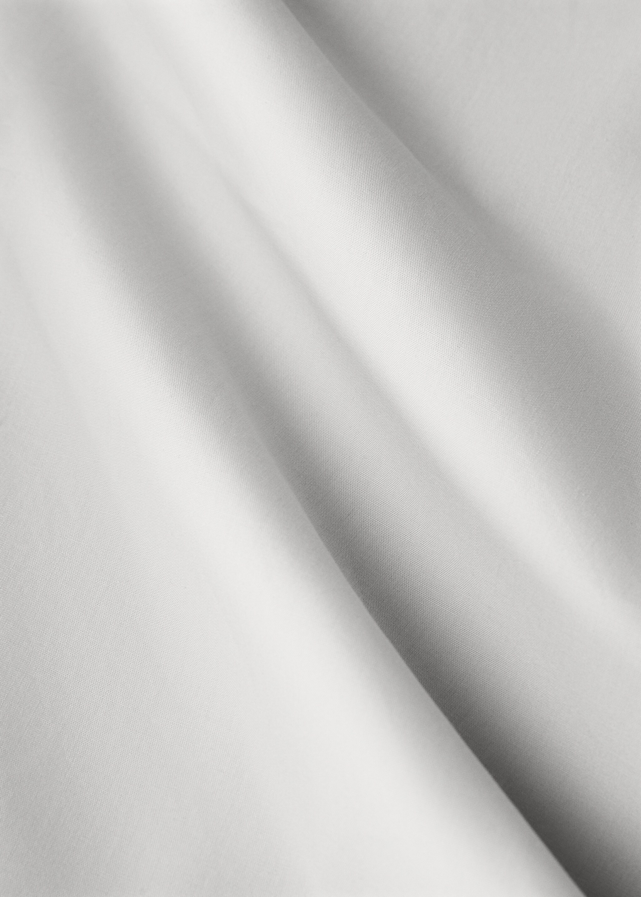 Percale cotton duvet cover Superking bed - Details of the article 3, Light/Pastel Grey. Ref: 87002978-00.