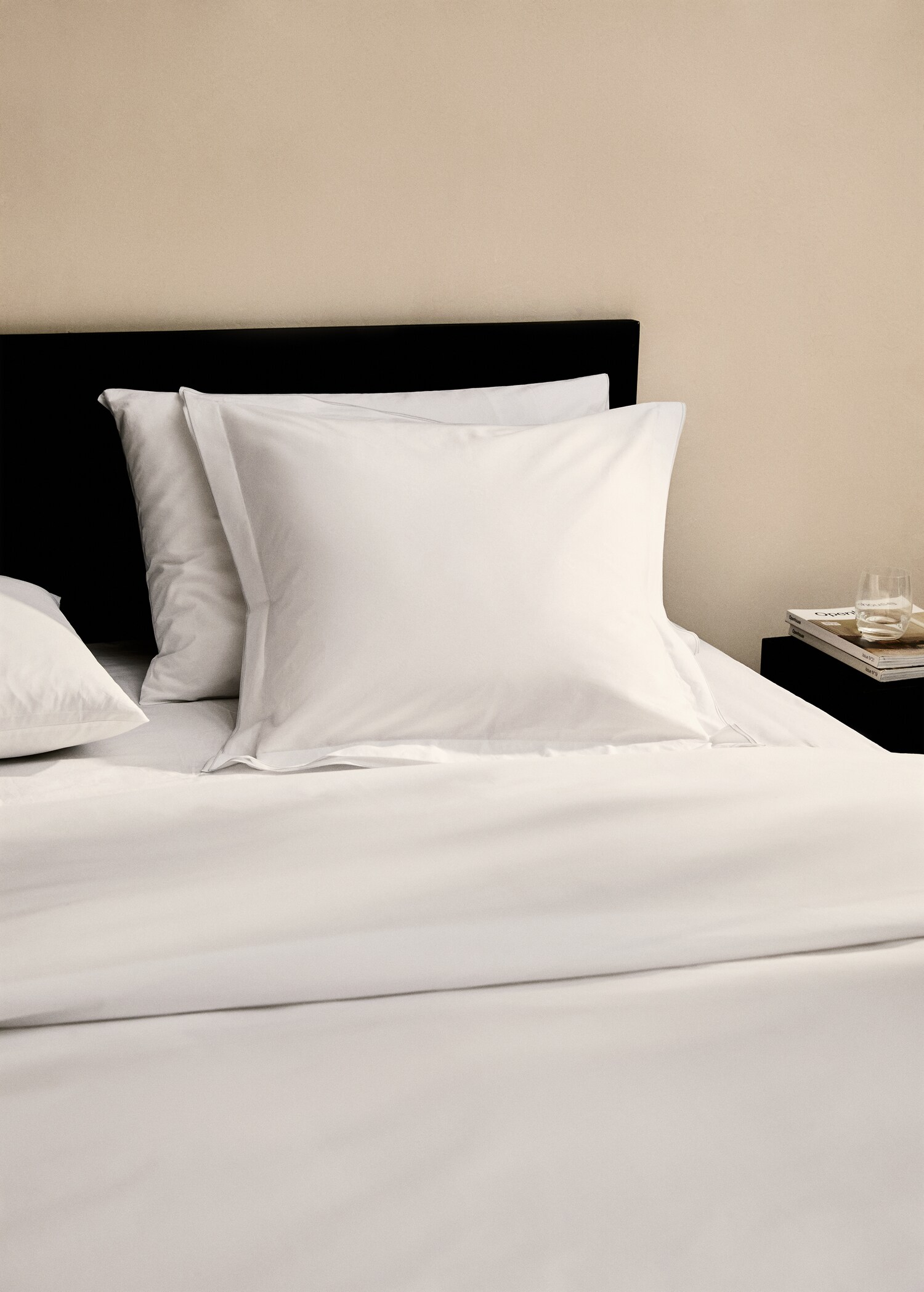 Percale cotton duvet cover with overlock Queen bed - Details of the article 7