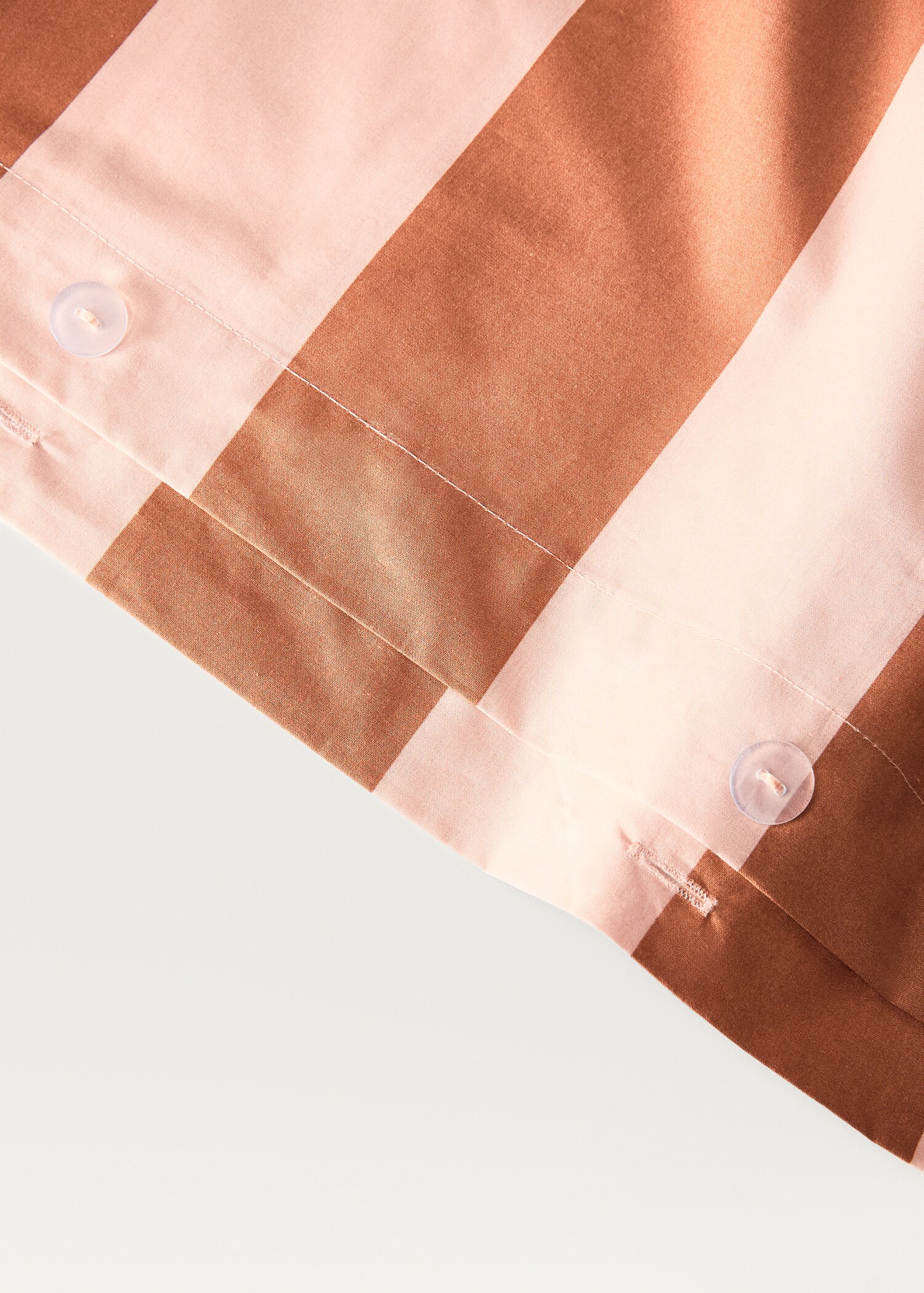 500 threads cotton percale striped duvet cover Single bed - Details of the article 2