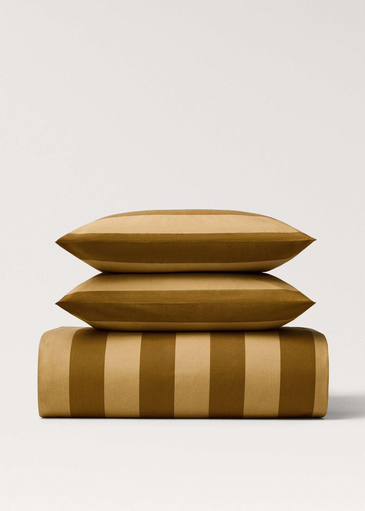 Gestreept dekbedovertrek van percal katoen bed 150/160 cm - Artikel zonder model