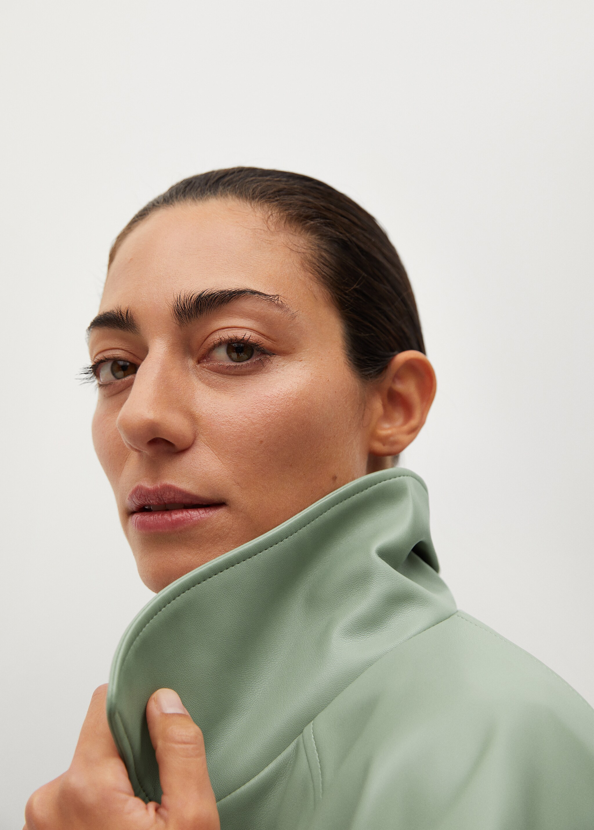 Chaqueta efecto piel abullonada - Detalle del artículo 2