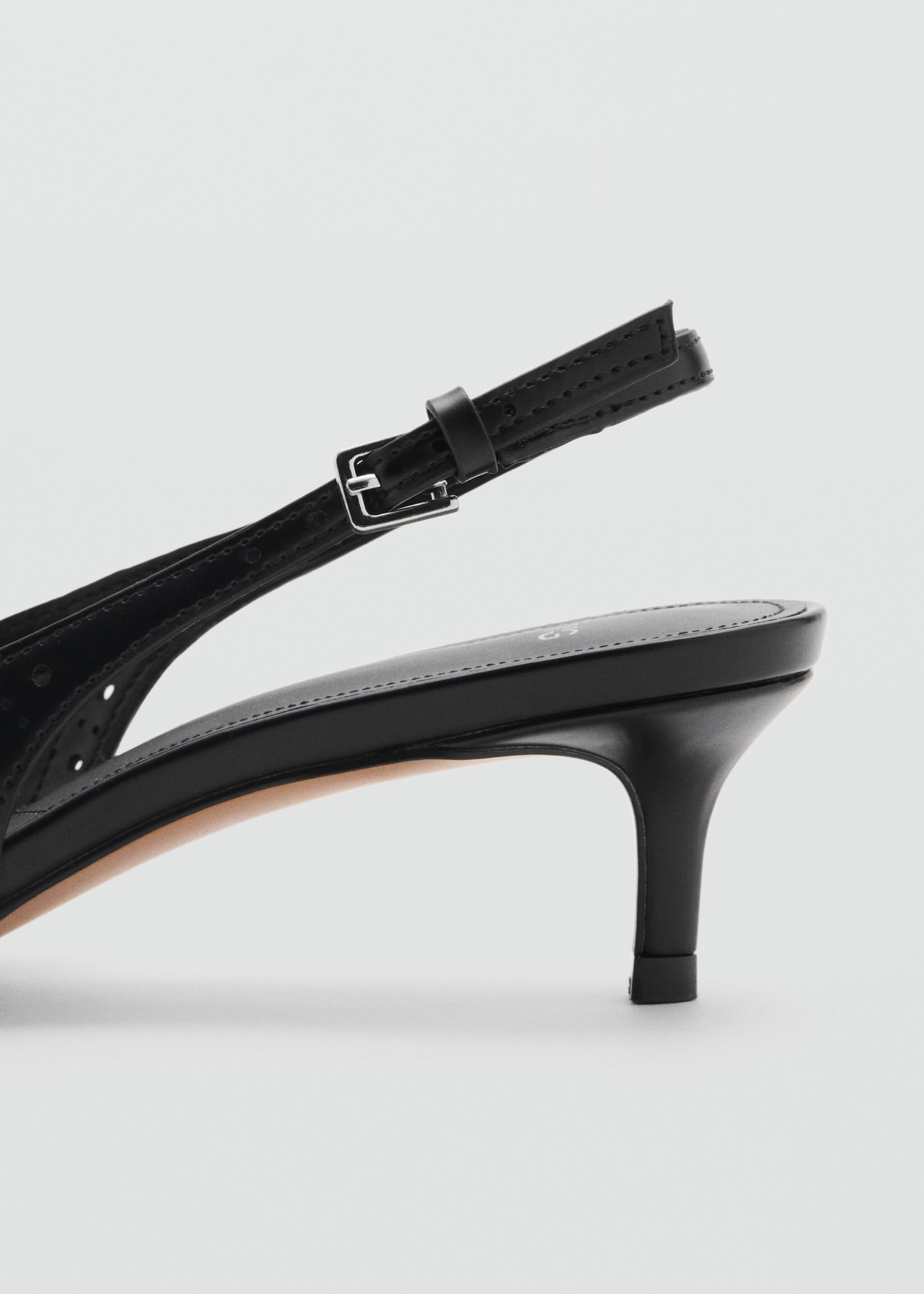 Fringe-heel shoes - Details of the article 2, Black. Ref: 87003281-00.