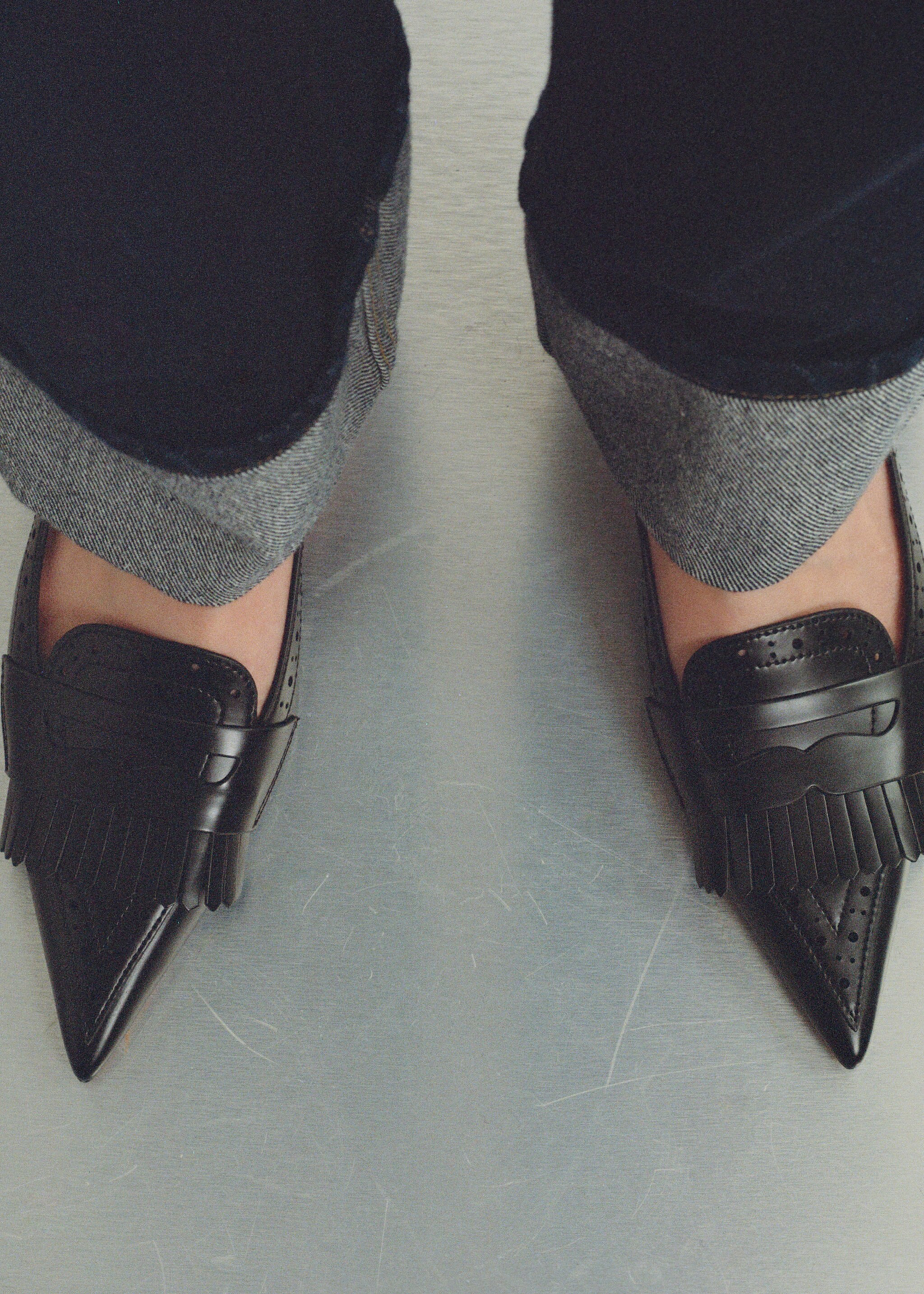 Fringe-heel shoes - Details of the article 9, Black. Ref: 87003281-00.