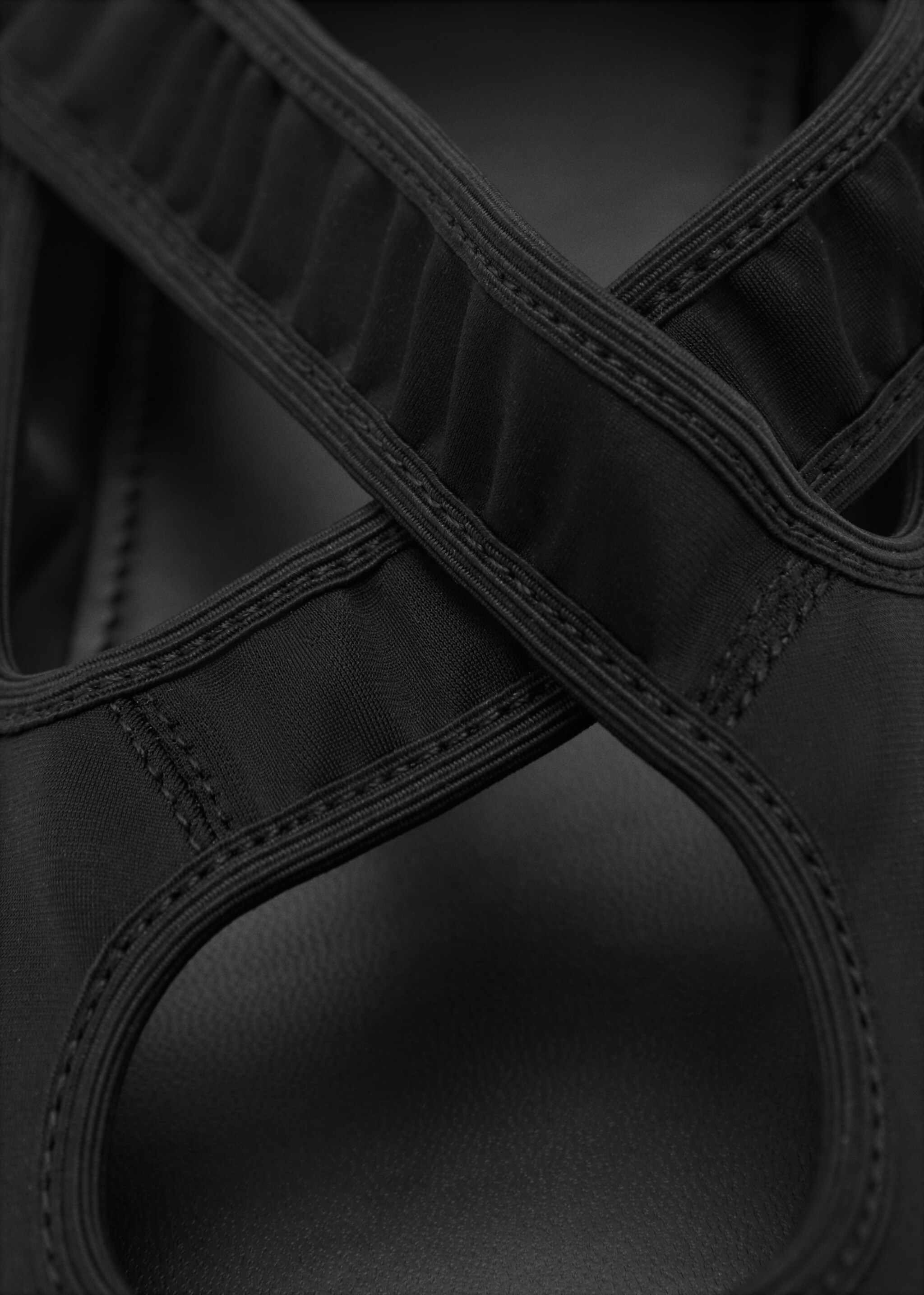 Cross-sport ballet flats - Details of the article 2, Black. Ref: 87003282-00.