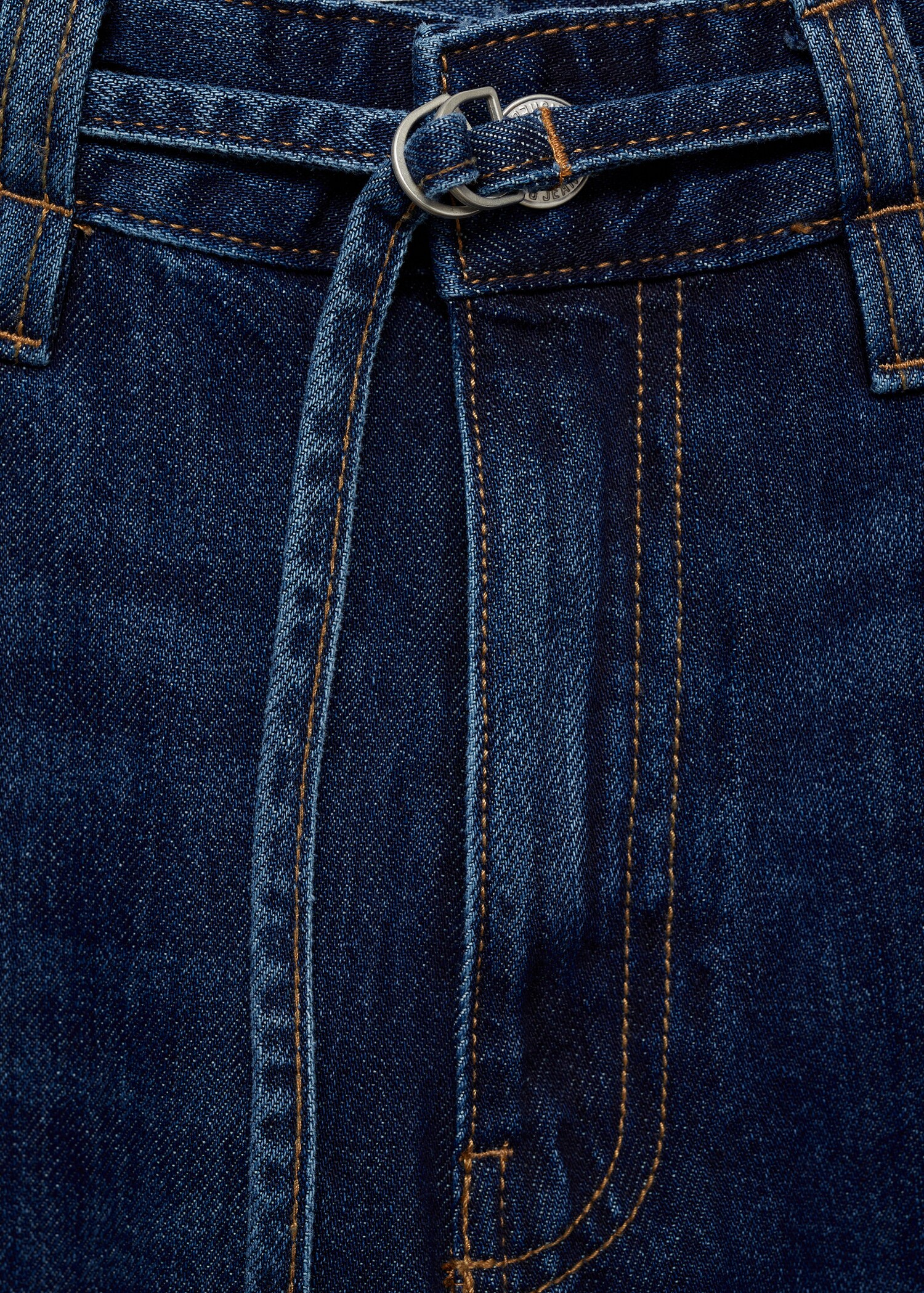 Wide-leg jeans with belt - Details of the article 8