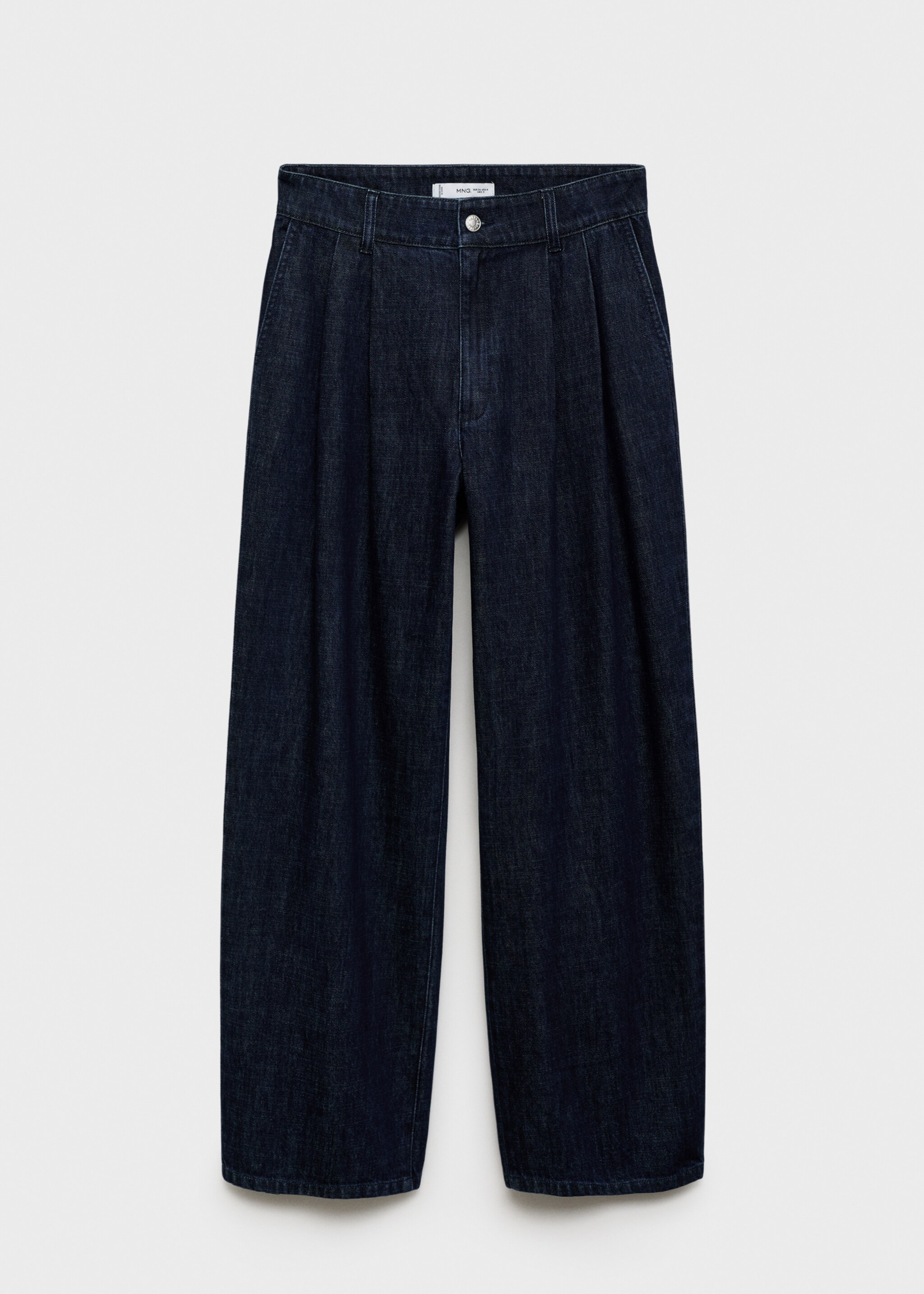 Rinse-wash wide leg jeans with pleats - Article without model, Open Blue. Ref: 87003284-00.