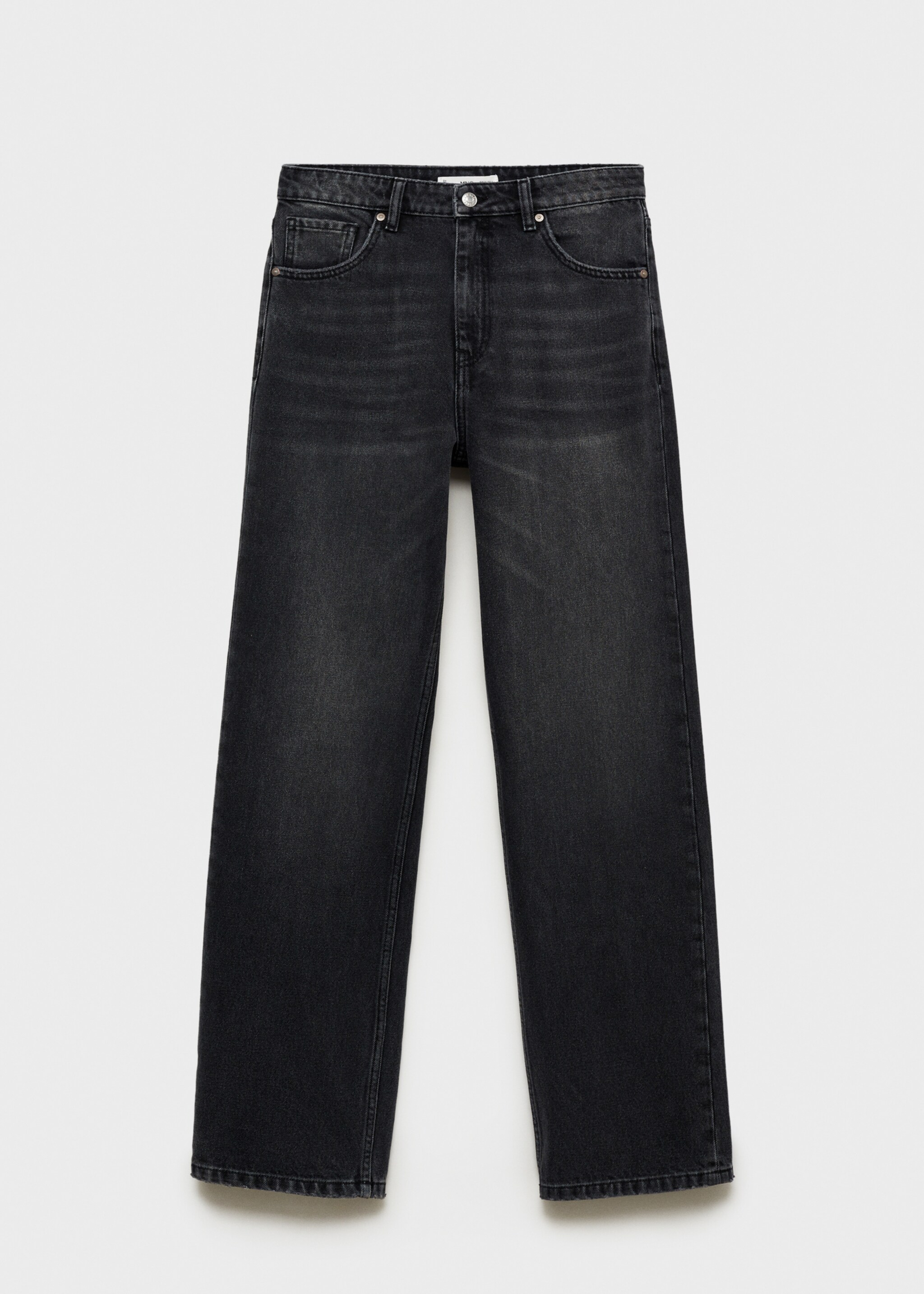 Miami medium-rise straight-fit jeans - Article without model, Black denim. Ref: 87003285-00.