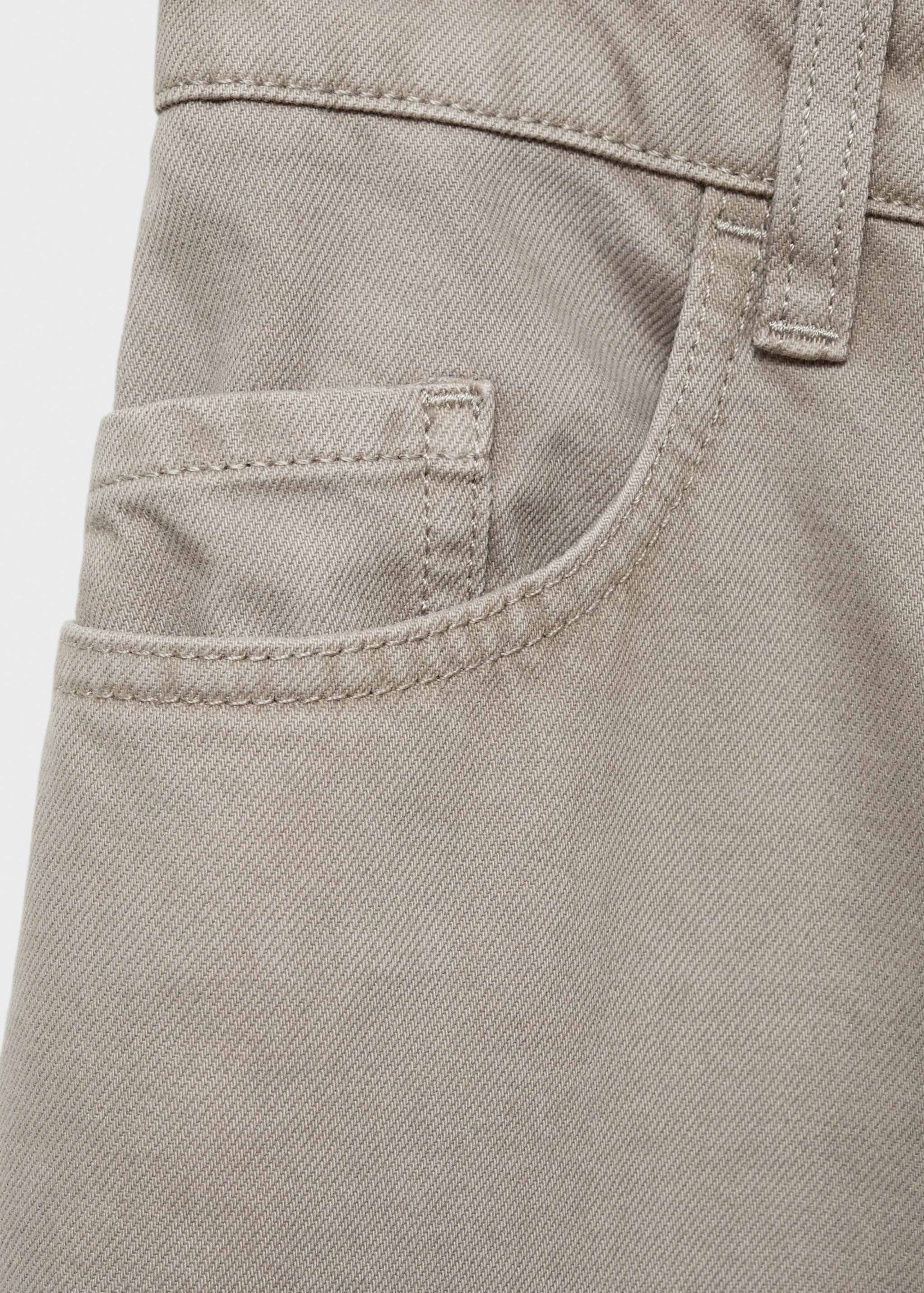 Wide leg jeans with zip - Details of the article 0, Grey. Ref: 87003286-00.
