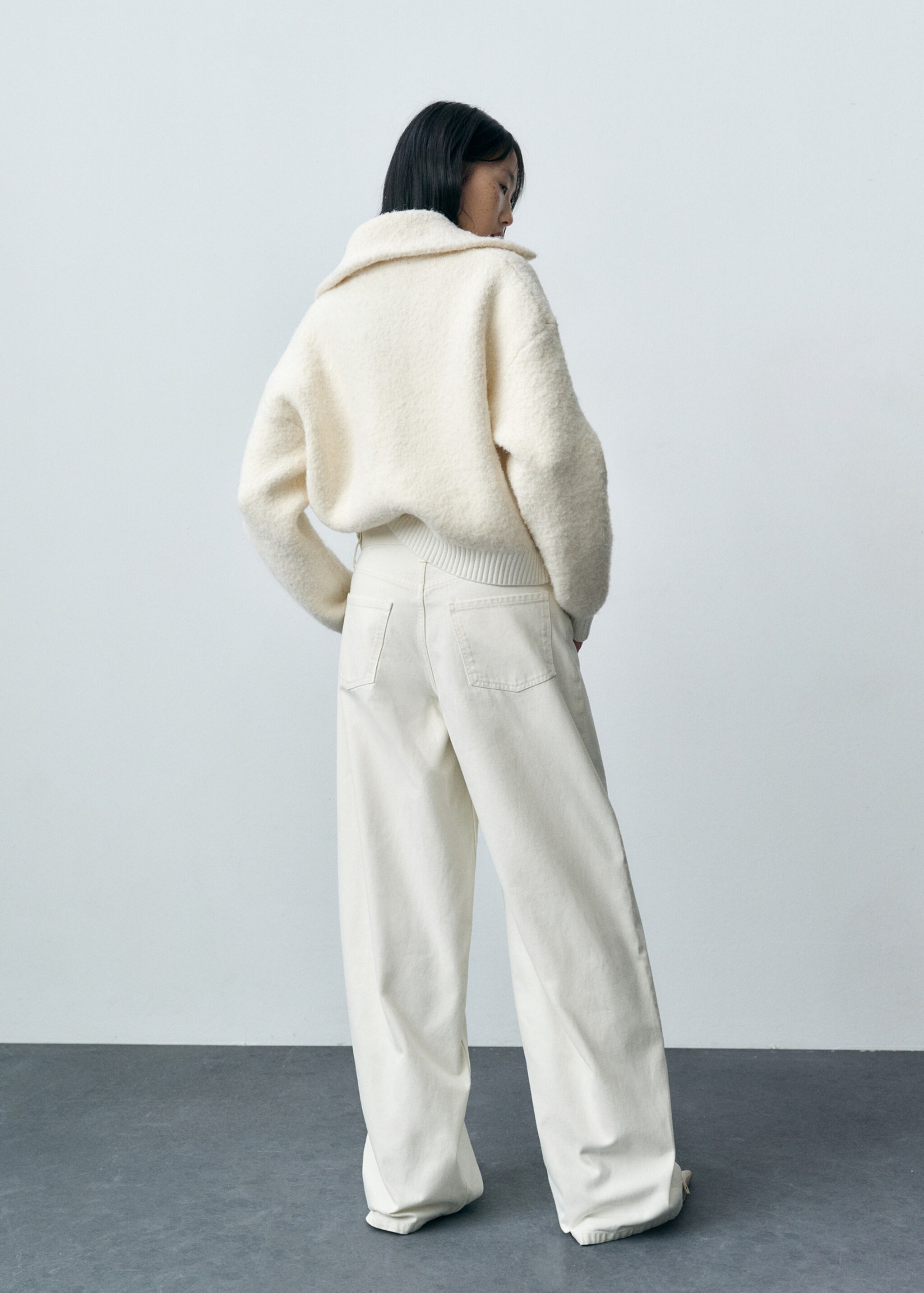 Jean wideleg zippé - Verso de l’article, Gris clair/pastel. Ref: 87003287-00.