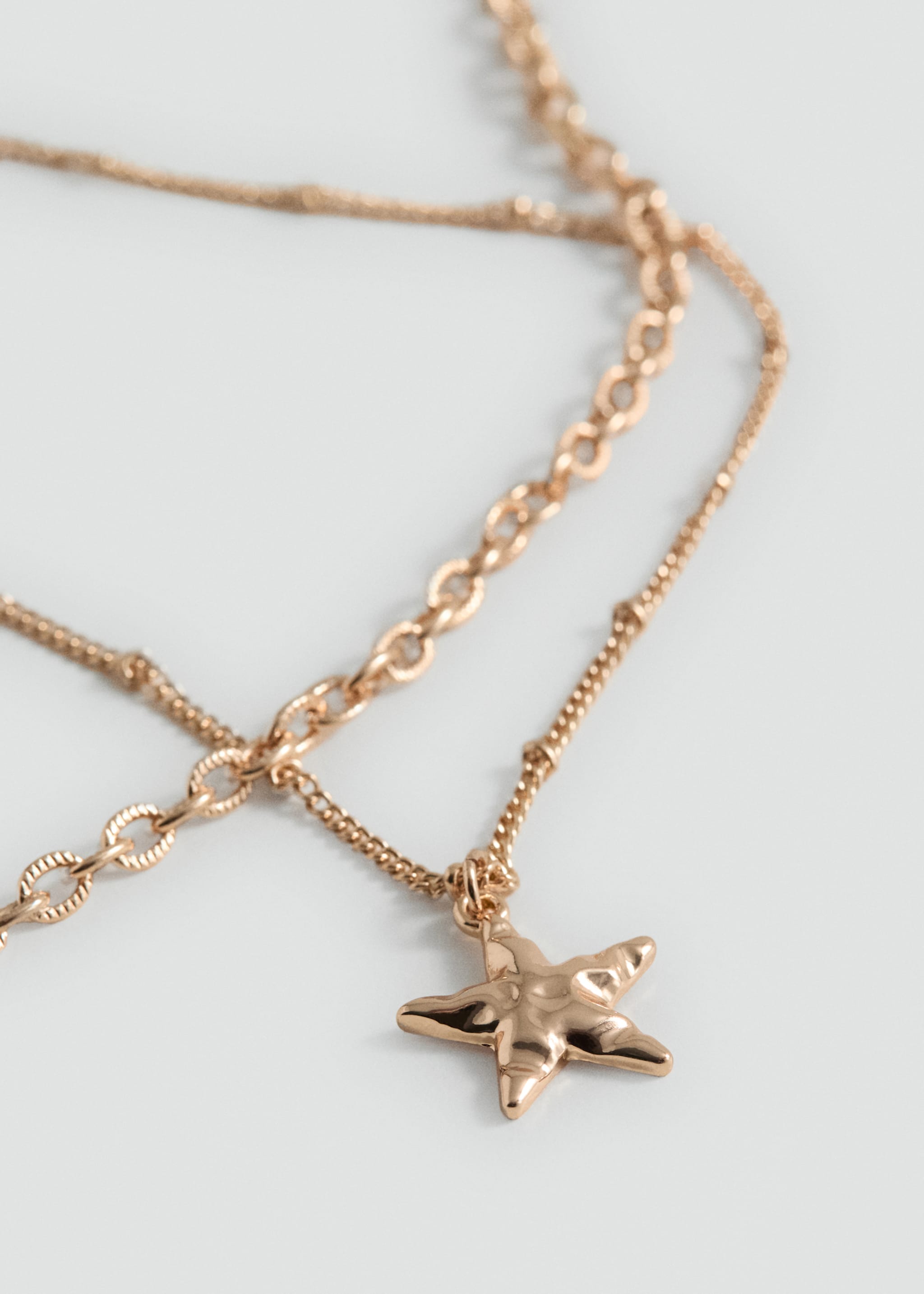 Combined chain necklace - Medium plane, Gold. Ref: 87003297-00.