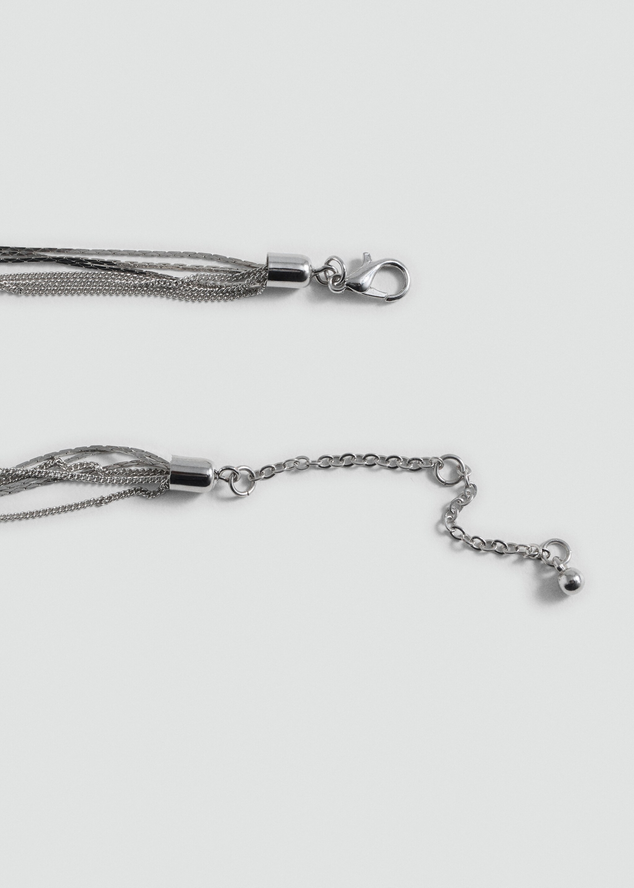 Multiple chain necklace - Medium plane, Silver. Ref: 87003302-00.
