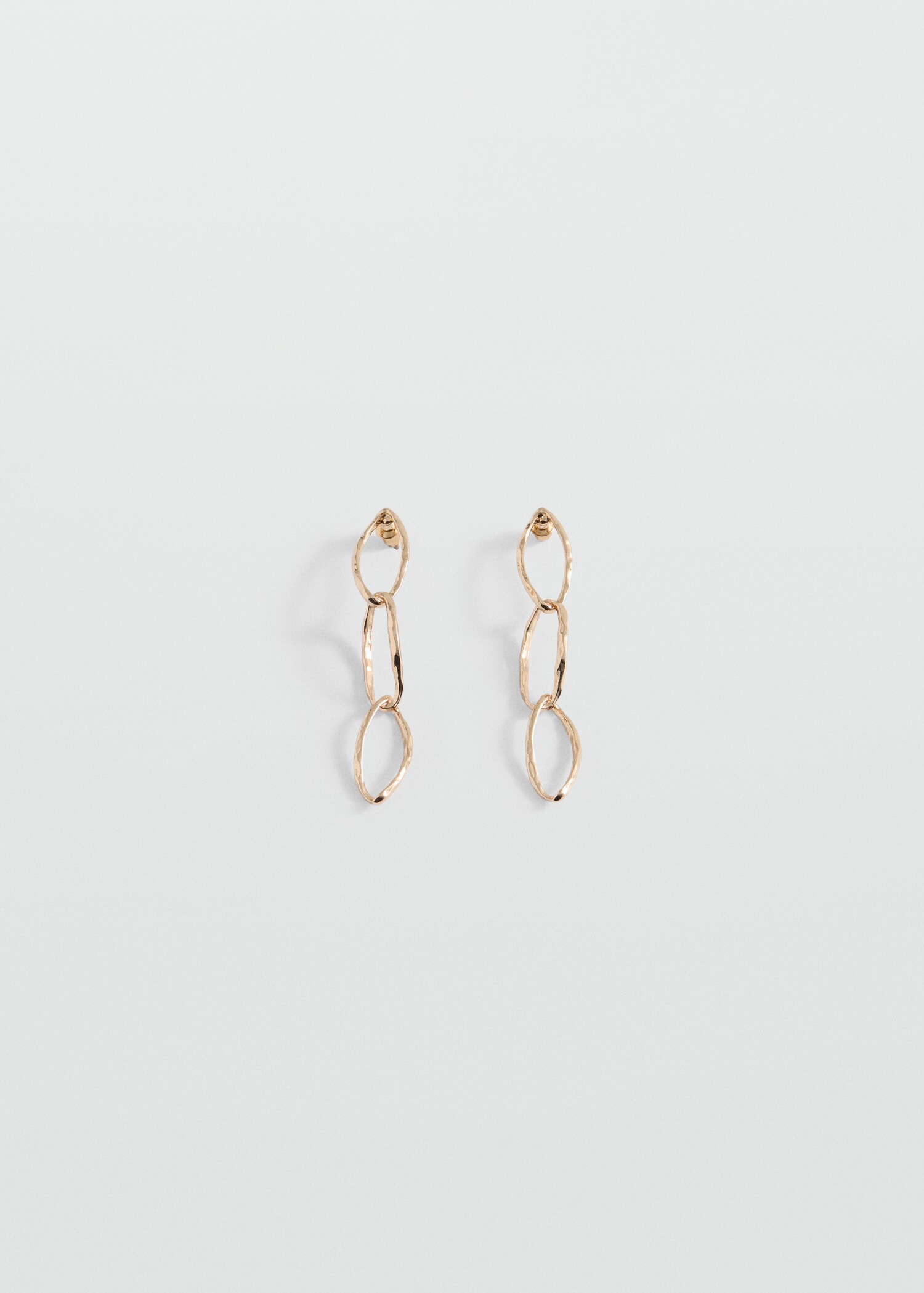 Long earrings with intertwined hoops - Article without model