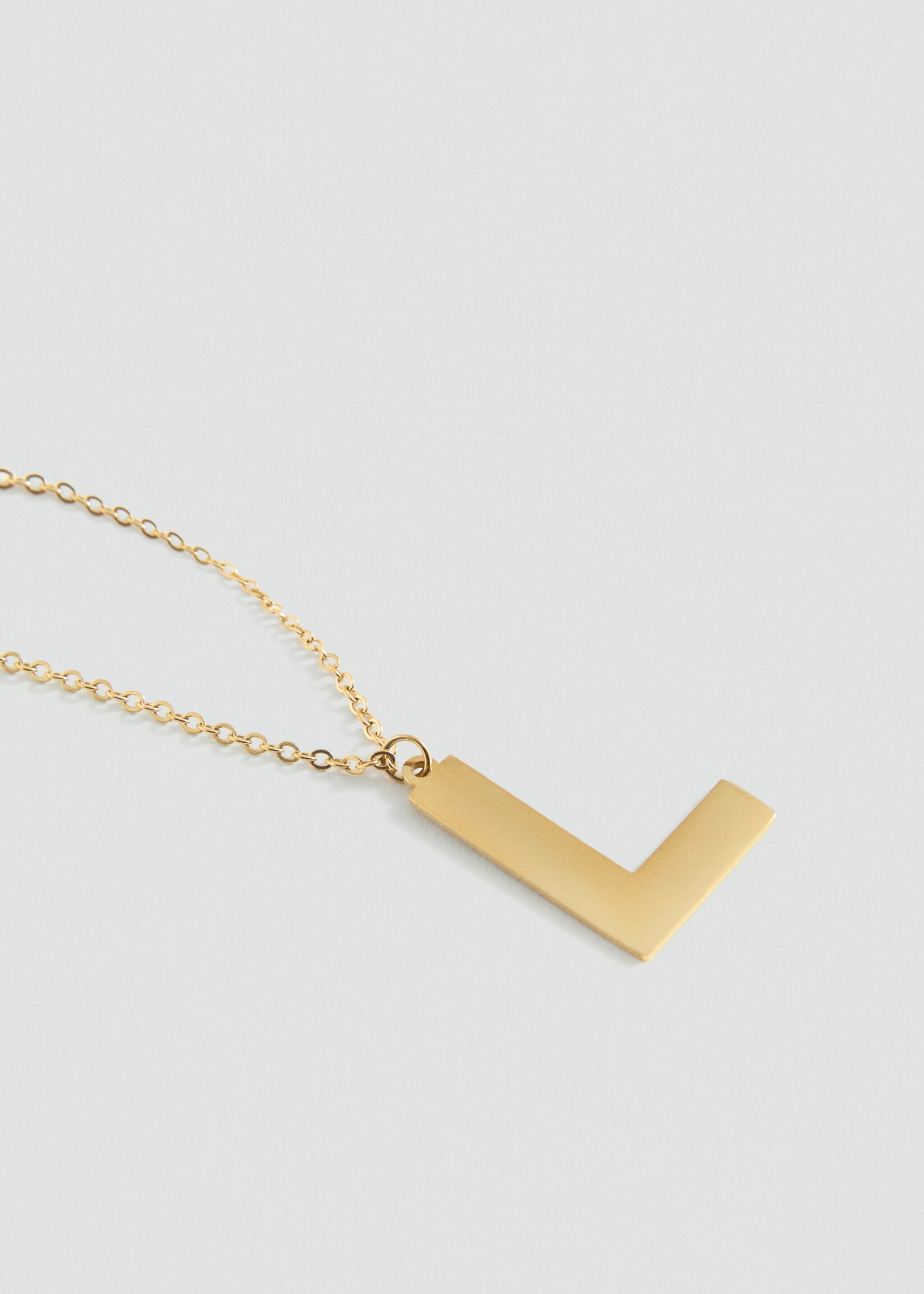 Letter Pendant Necklace - Medium plane, Gold. Ref: 87003315-00.