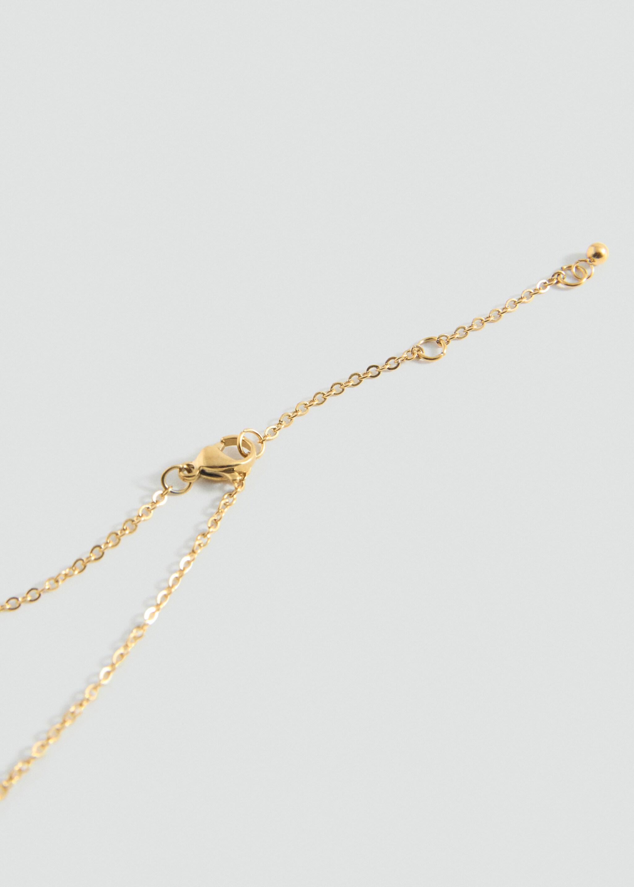 Letter Pendant Necklace - Details of the article 1, Gold. Ref: 87003315-00.