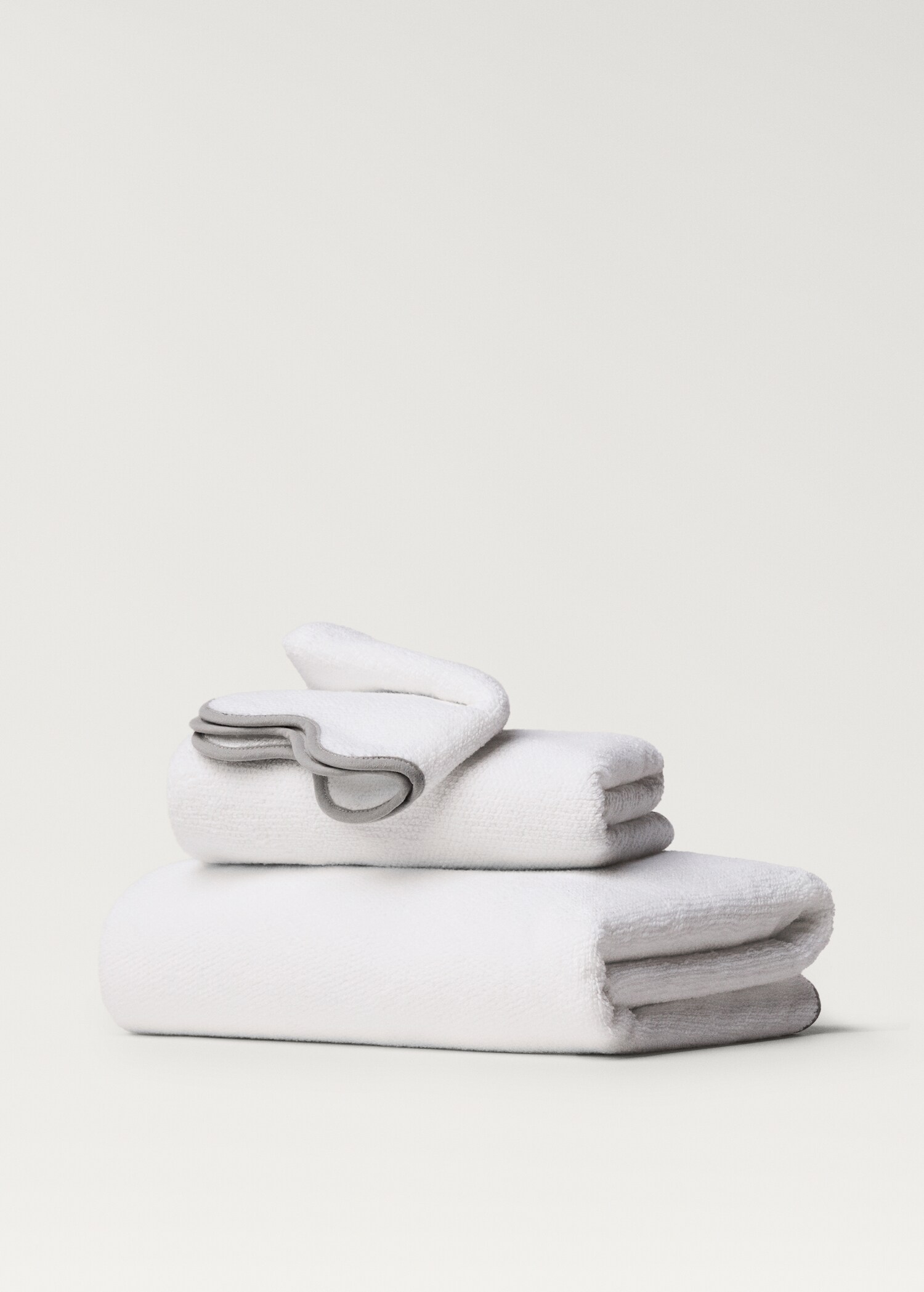 Rice-stitch hand towel with waves - Article without model