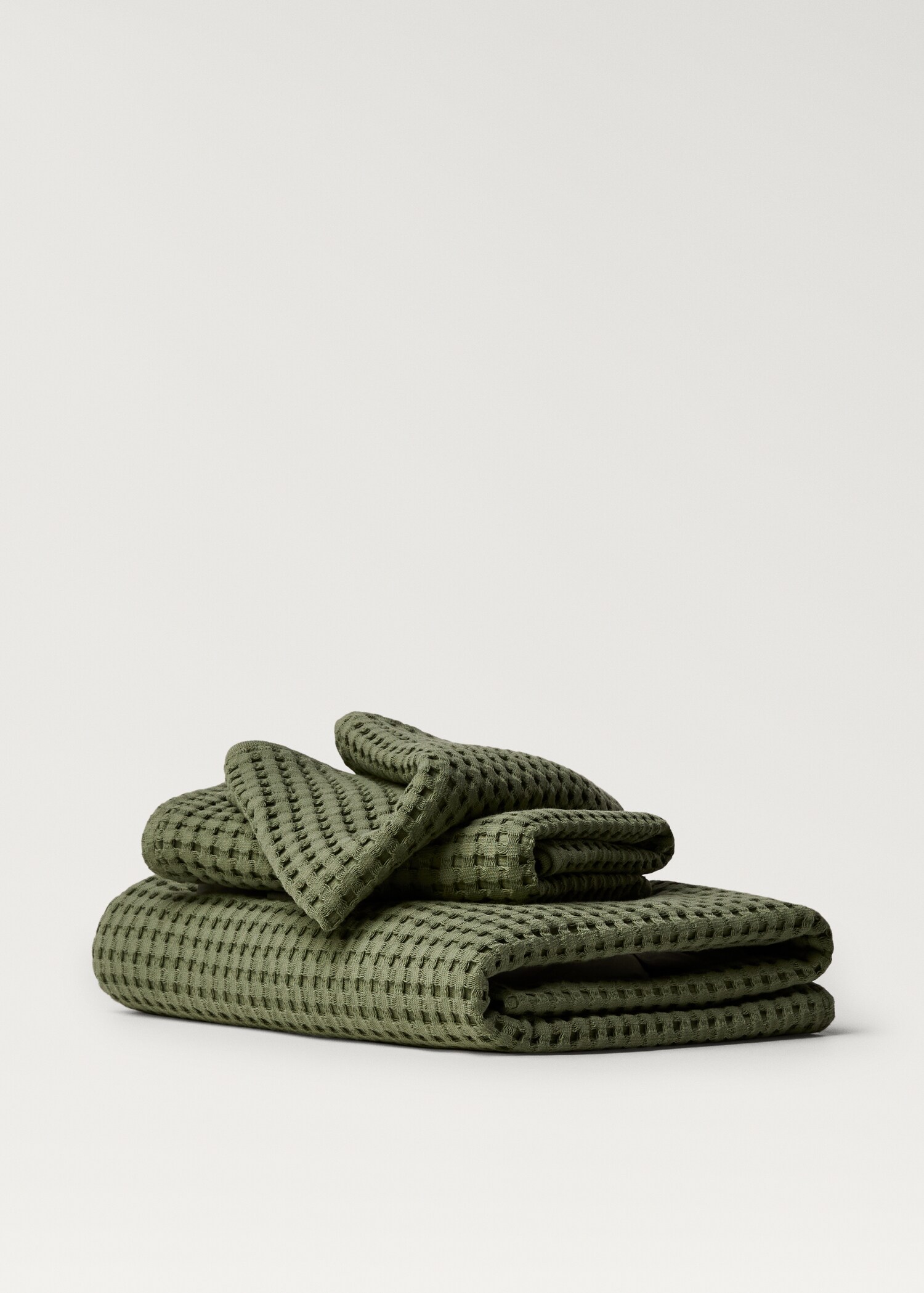 Badlakan i våfflad bomull tvättad - Artikel utan modell