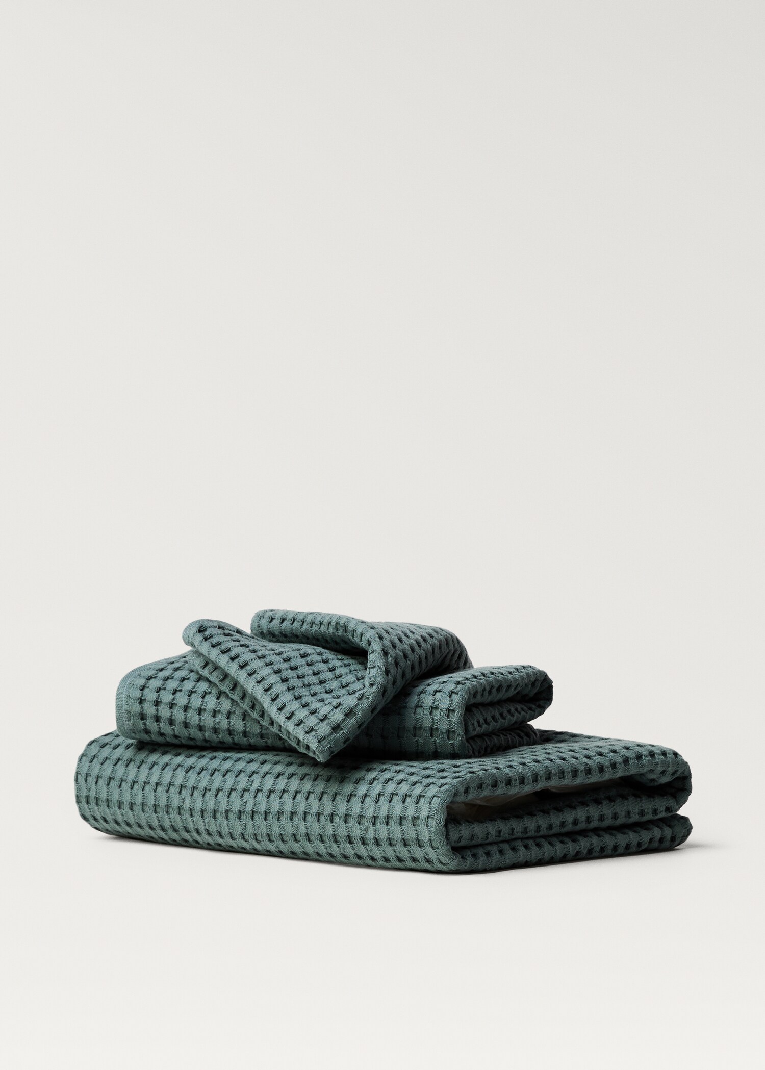 Badlakan i våfflad bomull tvättad - Artikel utan modell