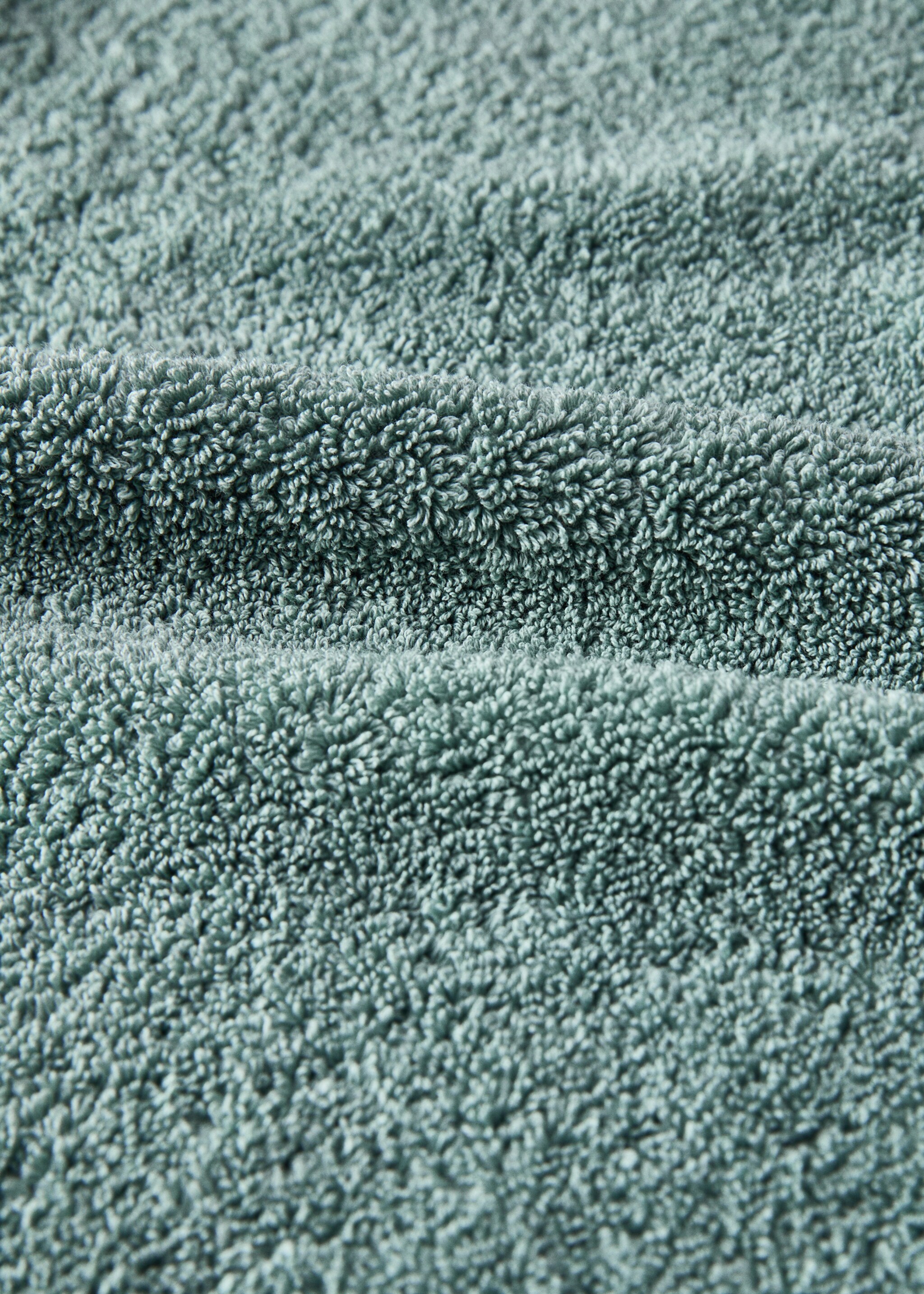 Washbasin towel with dyed piece - Details of the article 1, Sky Blue. Ref: 87003331-00.
