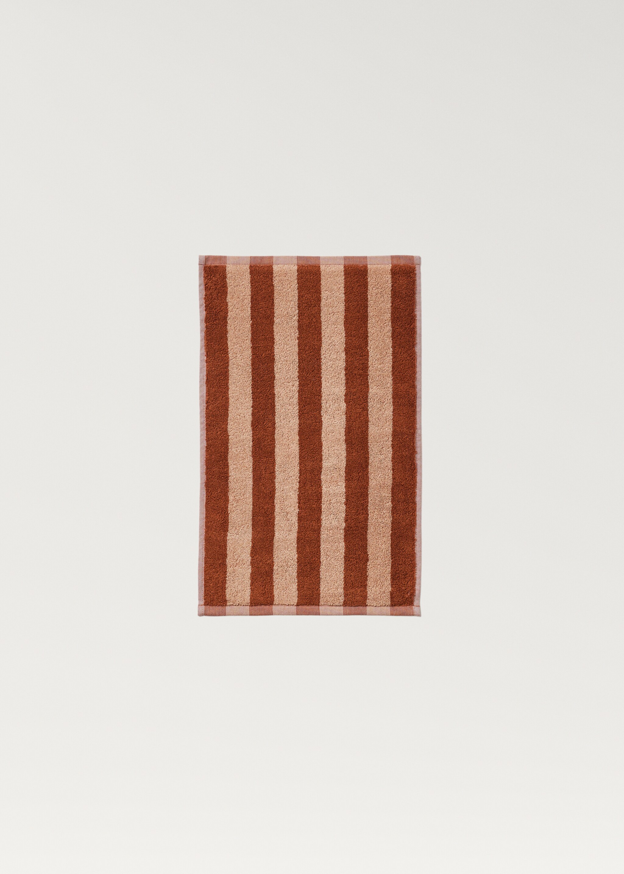 Asciugamano bidet righe bicolore - Dettaglio dell'articolo 3, Rosa geranio. Ref: 87003339-00.