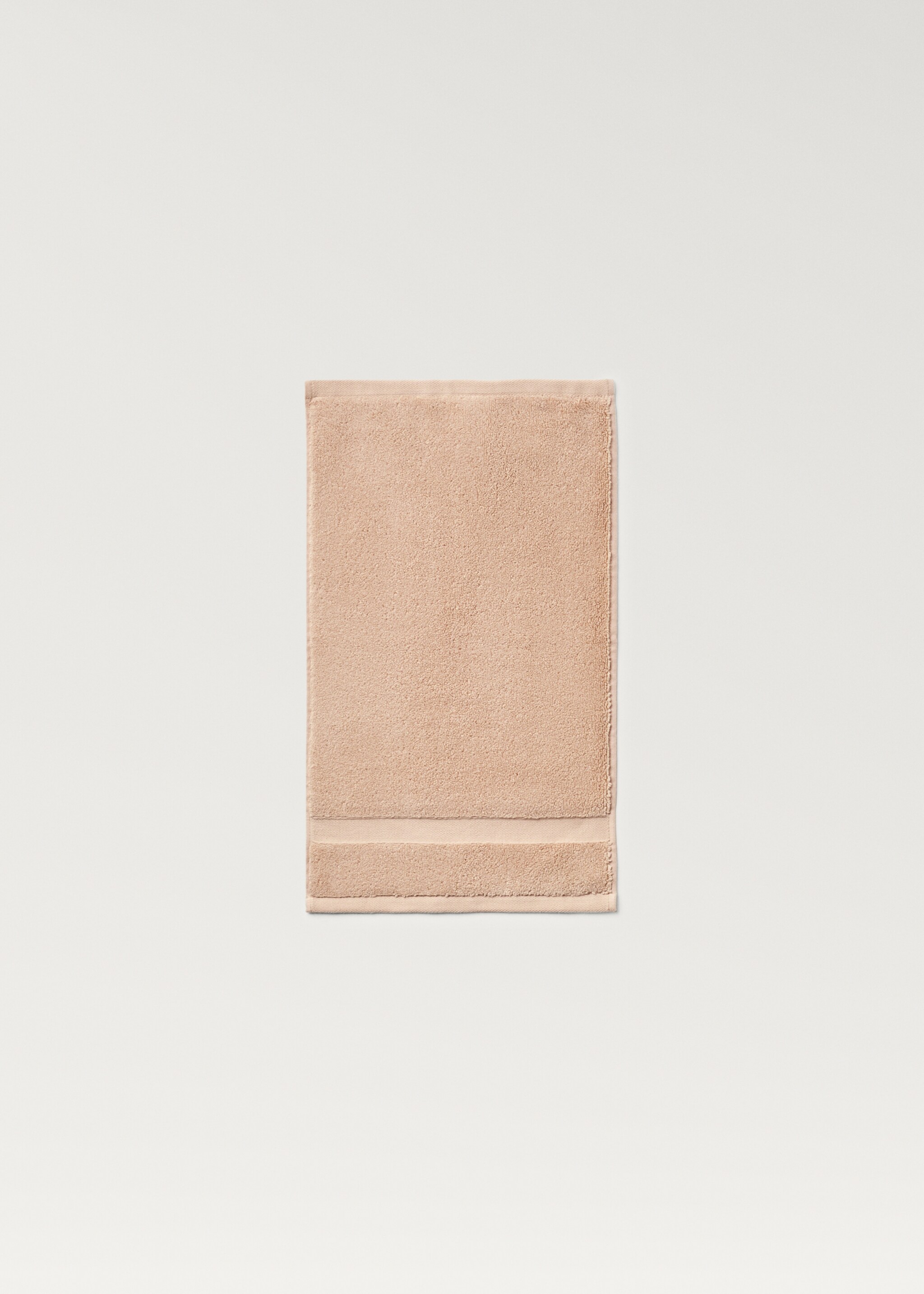Extra-soft hand towel - Details of the article 3, Peach. Ref: 87003353-00.