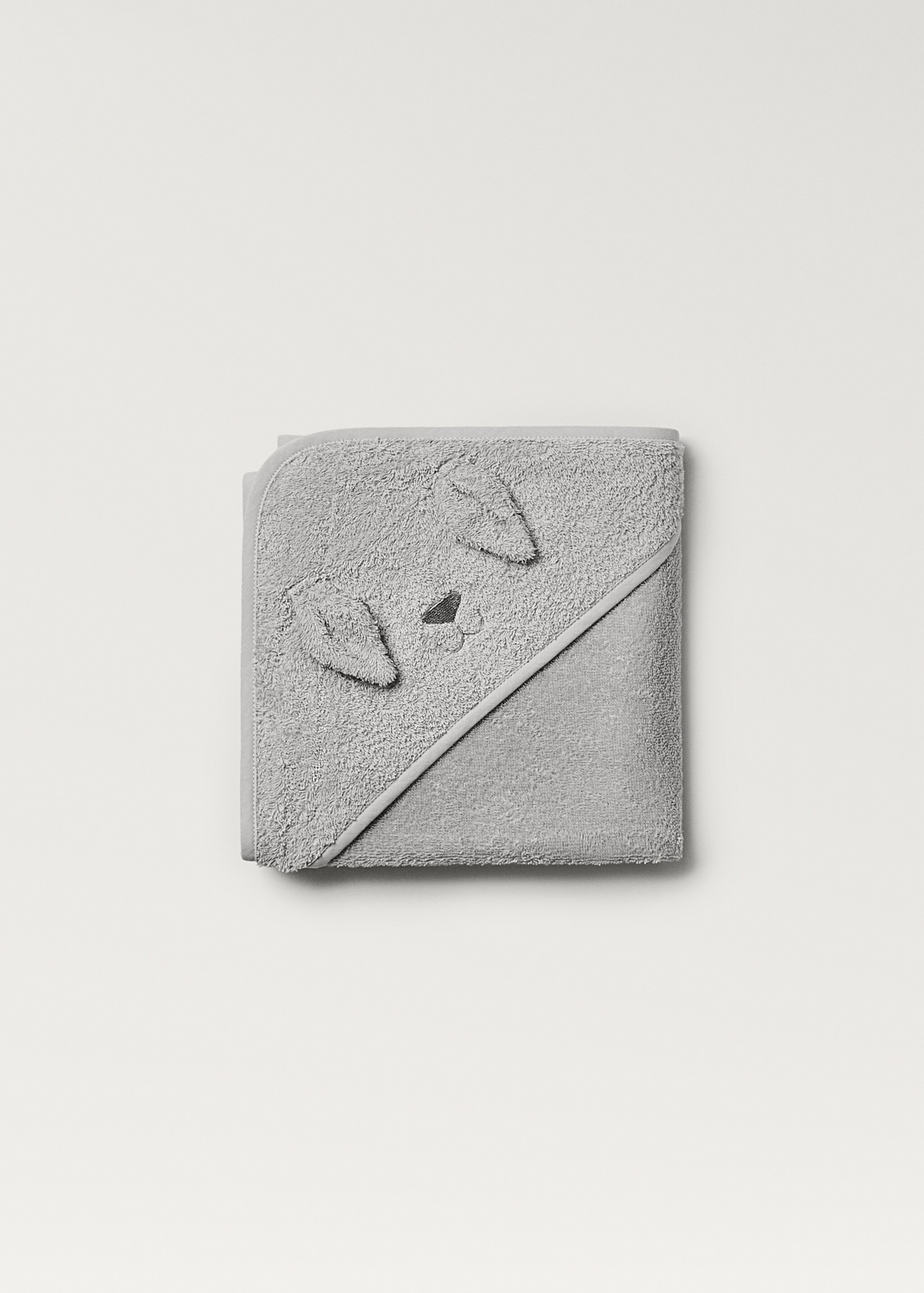 Cap de bain enfant coton bouclé oreilles - Détail de l'article 1, Gris. Ref: 87003376-00.