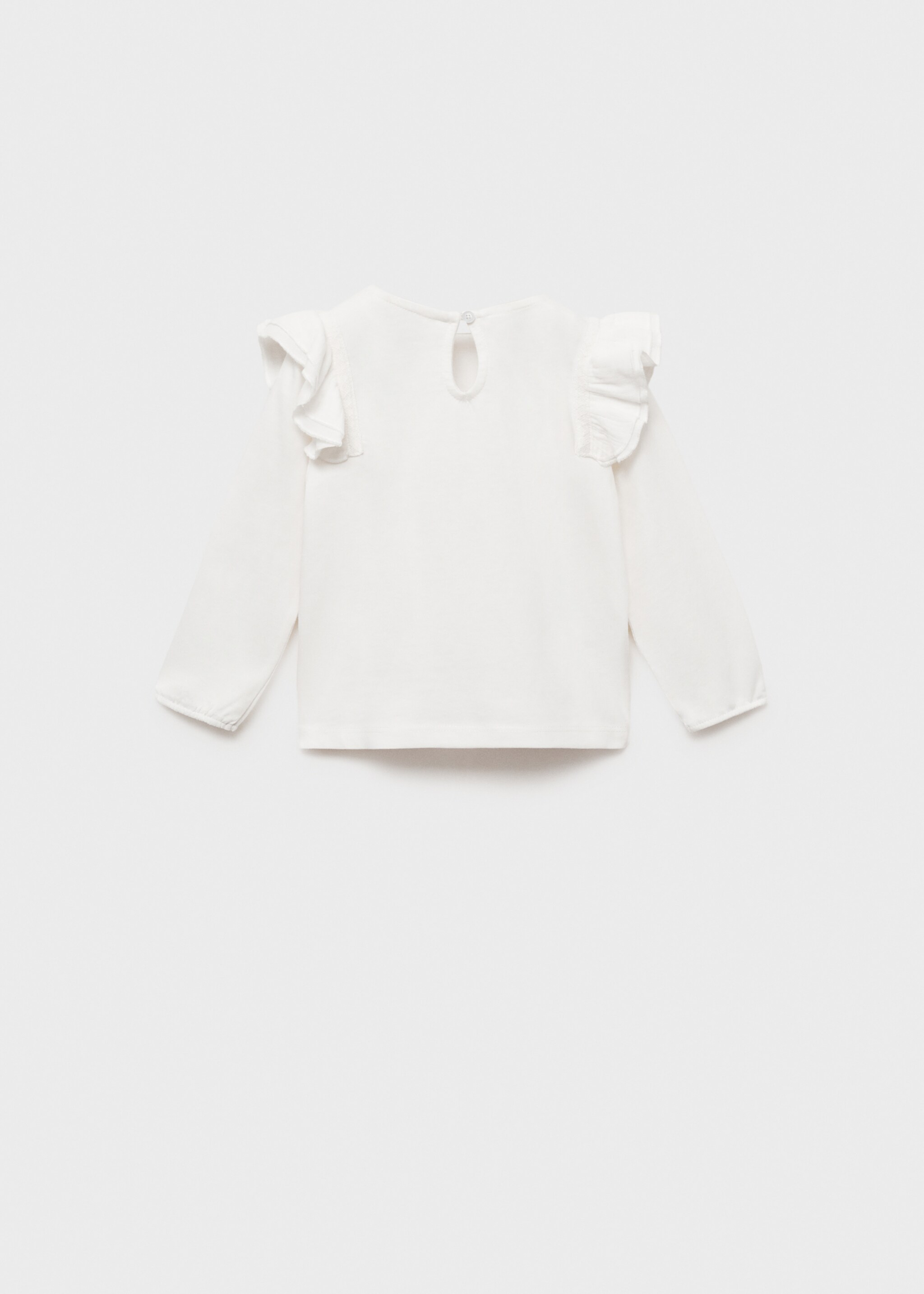 Frills cotton t-shirt - Reverse of the article, Off White. Ref: 87003651-00.
