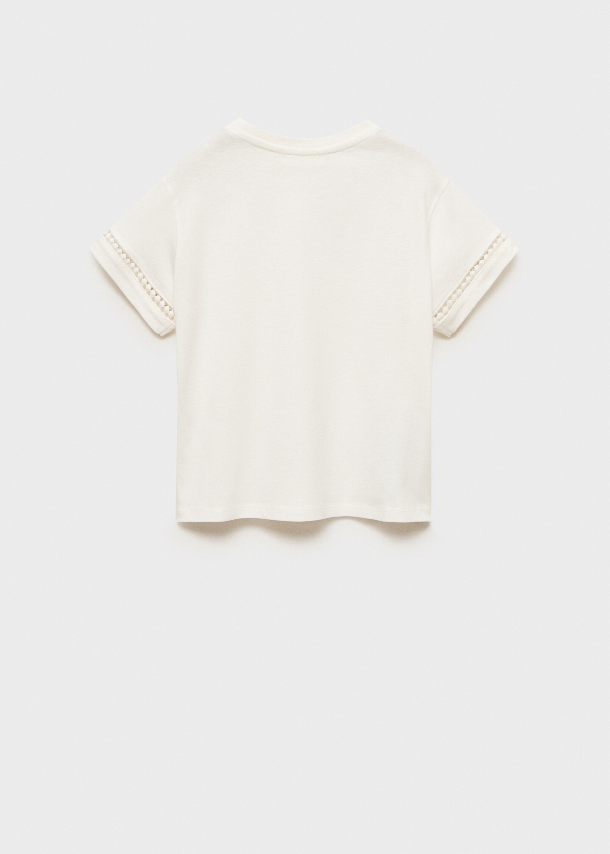 Openwork details T-shirt - Reverse of the article, Off White. Ref: 87003652-00.