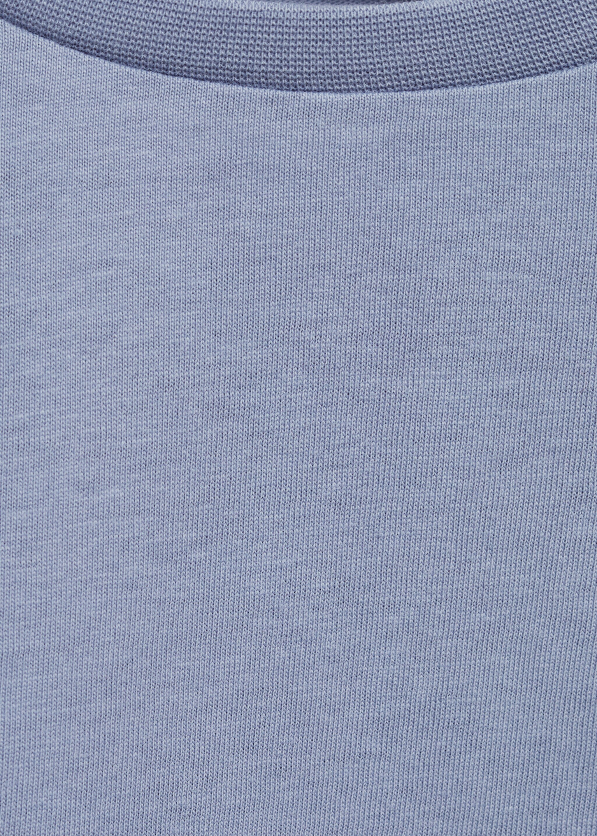 T-Shirt mit Ajour-Details - Detail des Artikels 0, Petrolblau. Ref: 87003652-00.