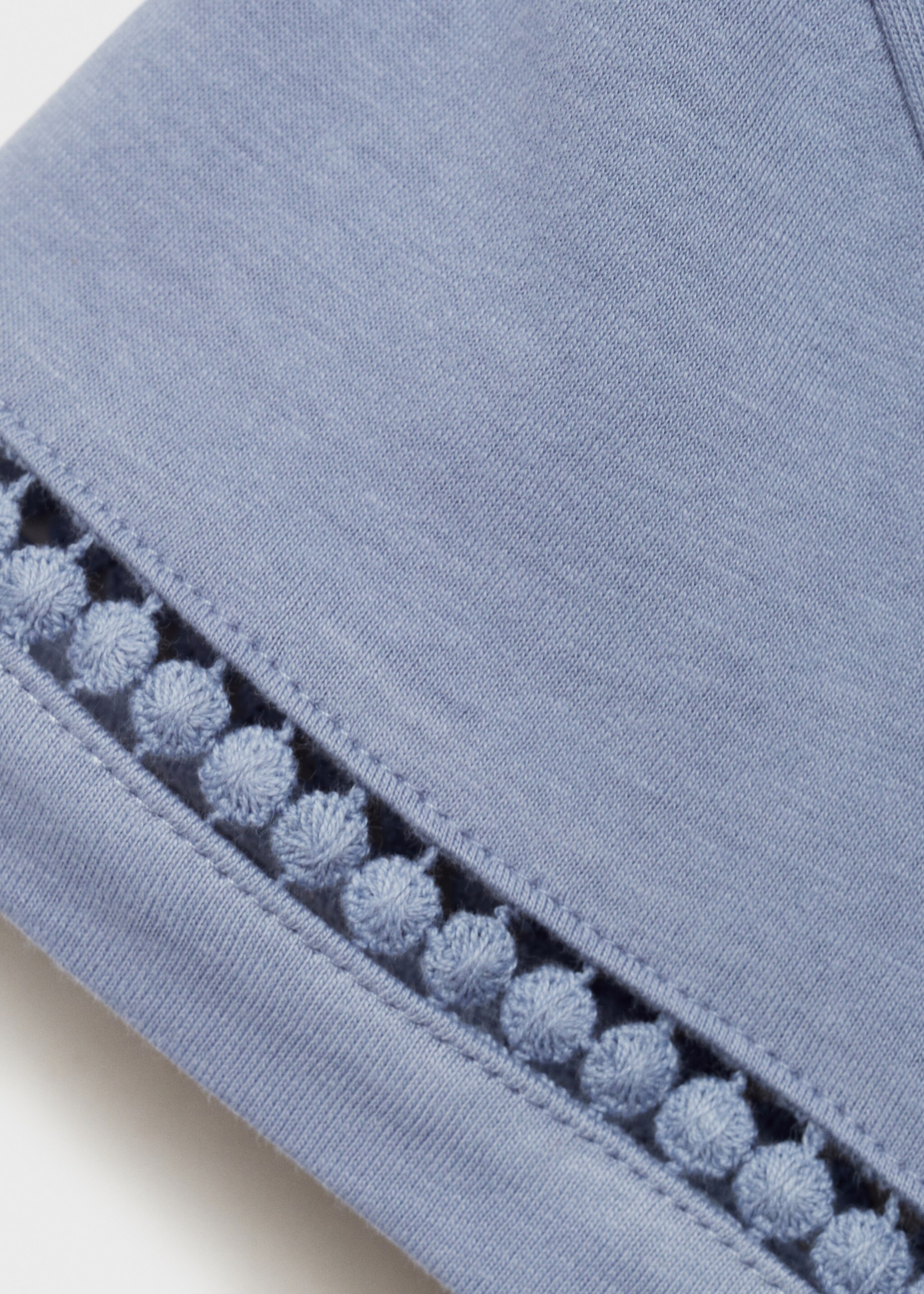 T-Shirt mit Ajour-Details - Detail des Artikels 8, Petrolblau. Ref: 87003652-00.